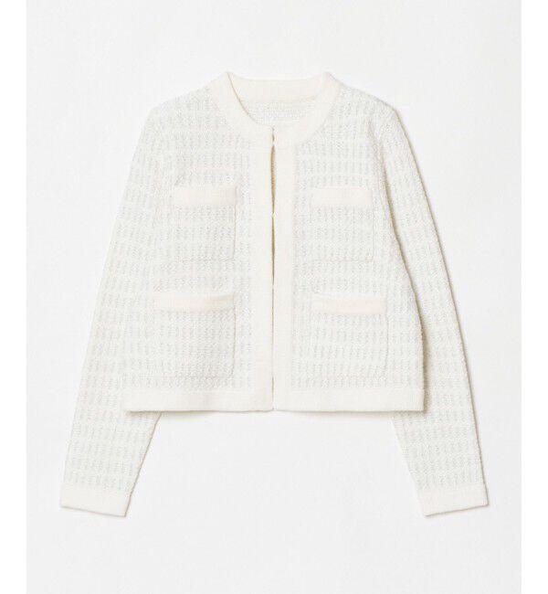 LOULOU WILLOUGHBY「【LOULOU WILLOUGHBY】ツィードニットジャケット」|カーディガン|