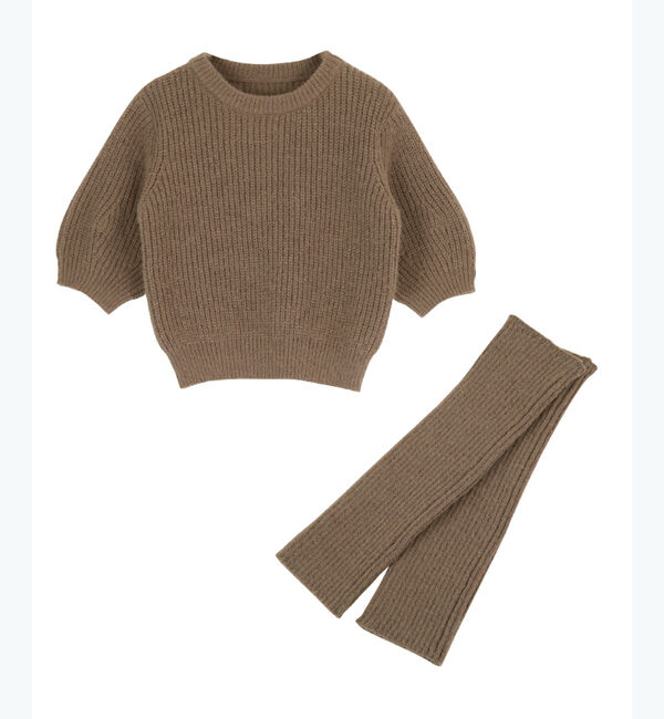 titivate「アームウォーマー付パフスリーブニット」|ニット・セーター|