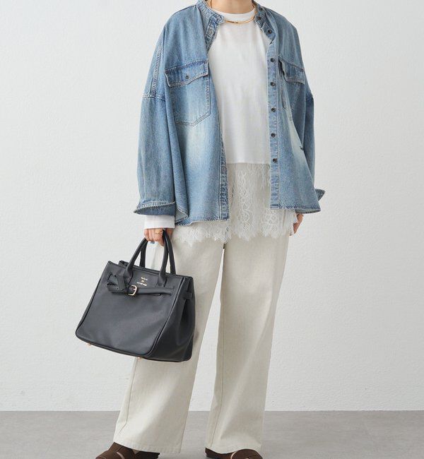  「【累計1万枚突破！名品】ヴィンテージライクデニムバンドカラーシャツ」|シャツ・ブラウス|