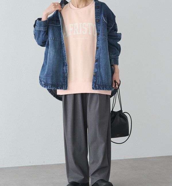  「ロゴプリント裏起毛スウェットプルオーバー」|プルオーバー|