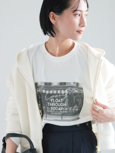 Te chichi「フォトプリントロングスリーブTシャツ」|Tシャツ・カットソー|ブラック