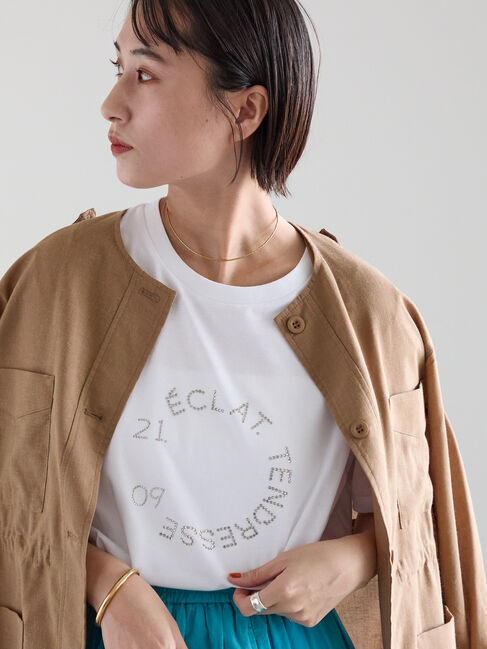 Te chichi「ラインストーンサークルロゴTシャツ」|Tシャツ・カットソー|