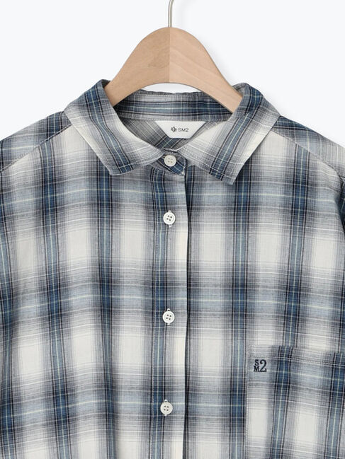 SM2「オンブレチェック裾ドロストシャツ」|シャツ・ブラウス|