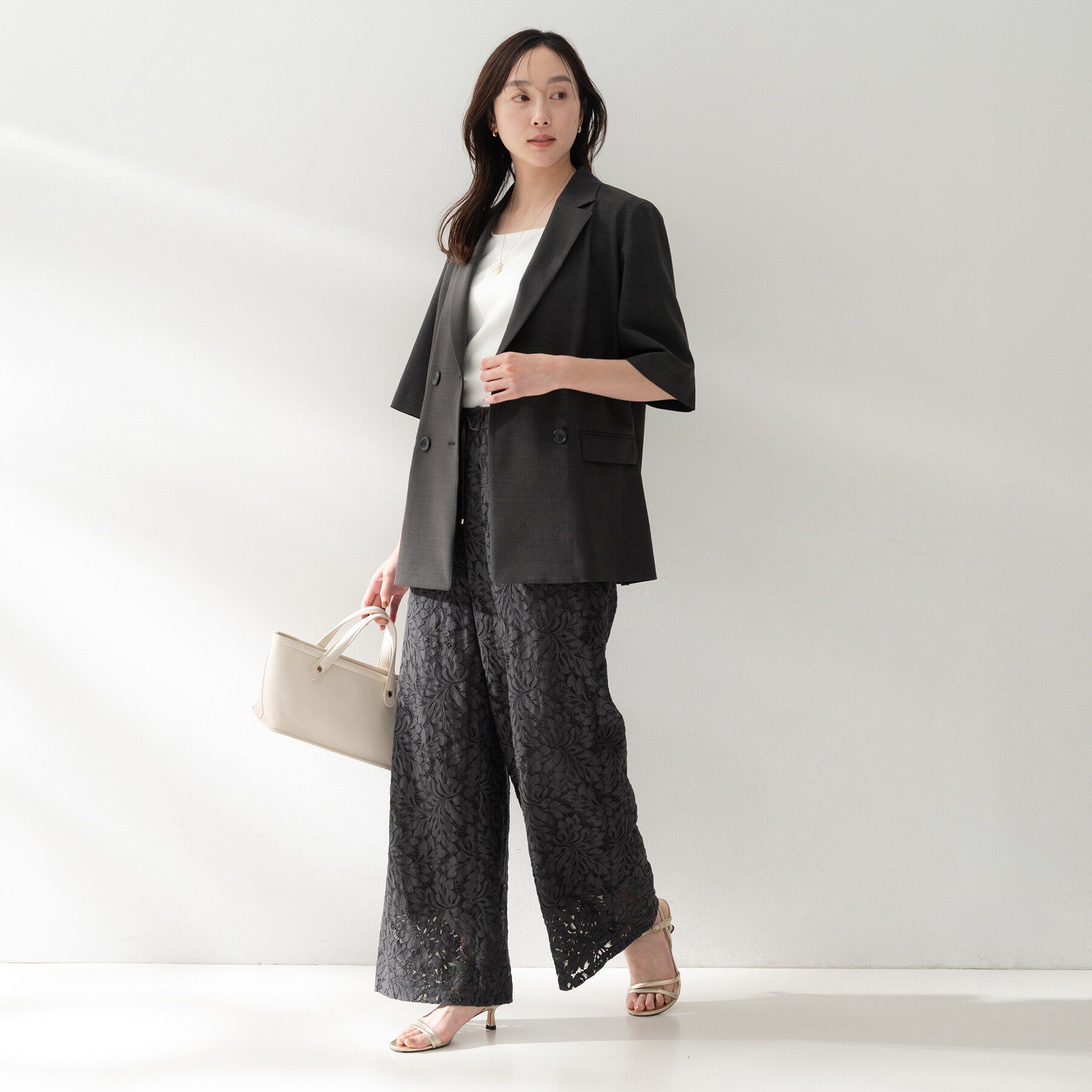 UNTITLED「フラワーレースワイドパンツ」|その他|