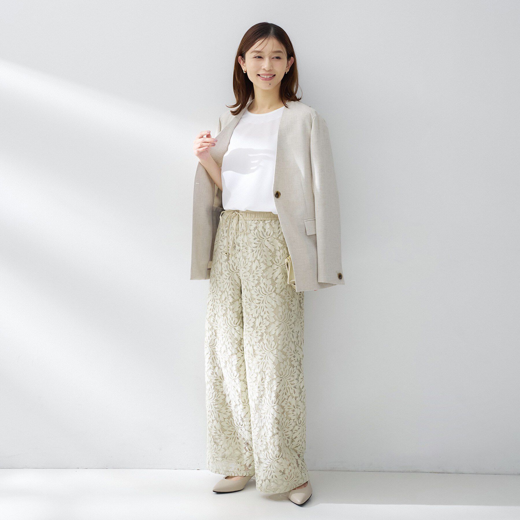 UNTITLED「フラワーレースワイドパンツ」|その他|