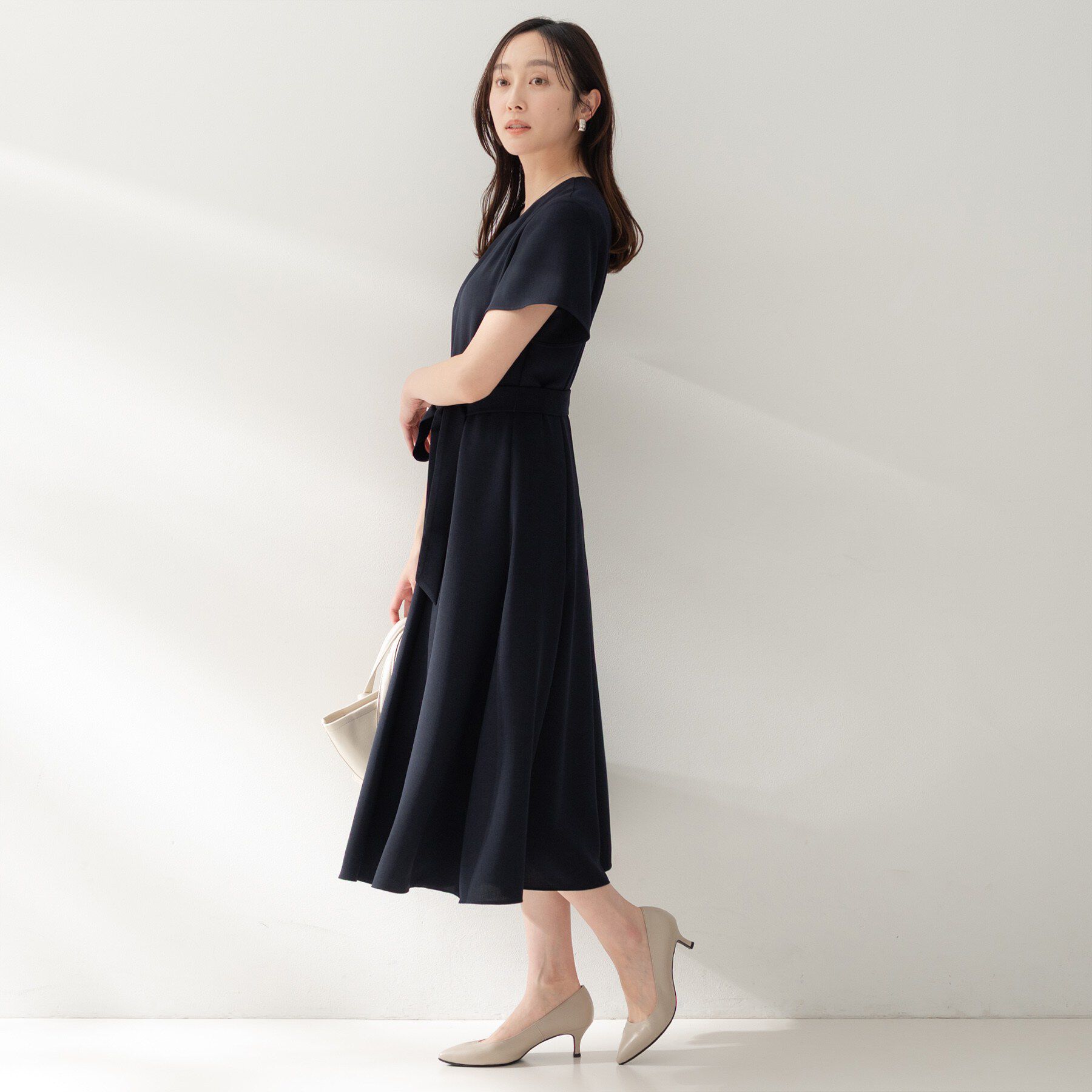 UNTITLED「ドレープツイルワンピース」|ワンピース|