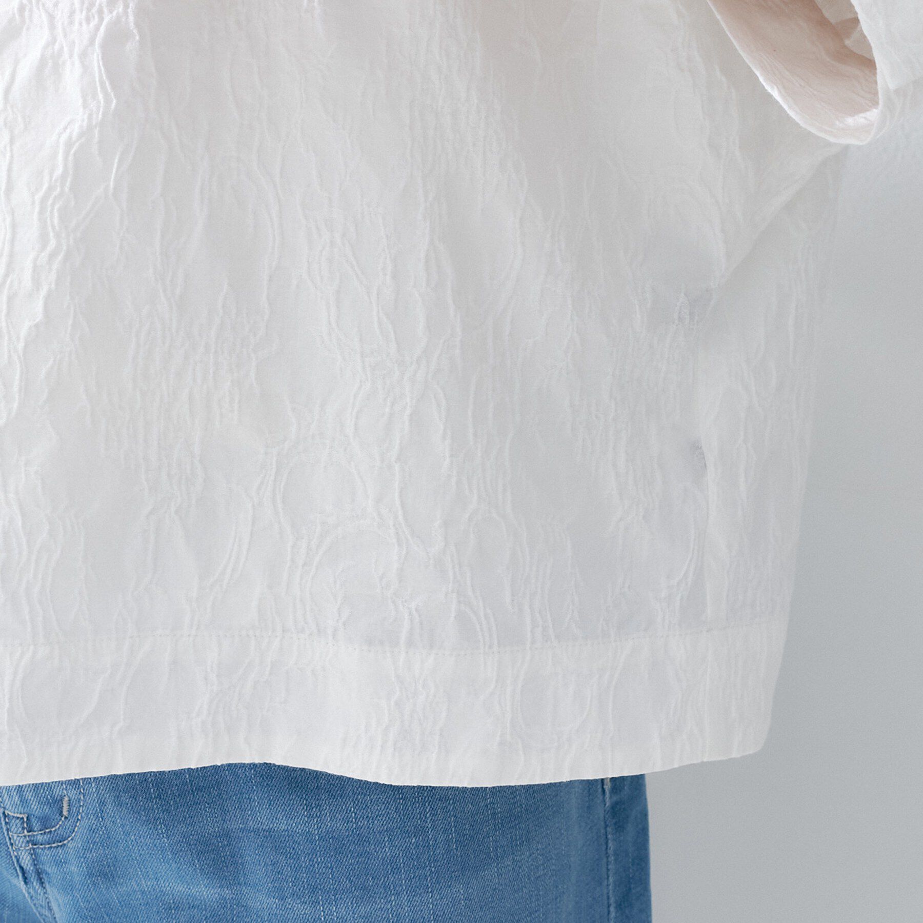 UNTITLED「ジャカードボートネックブラウス」|シャツ・ブラウス|