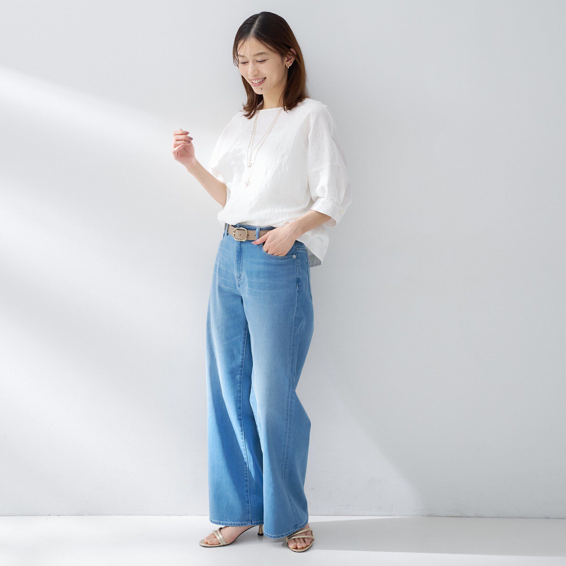 UNTITLED「ジャカードボートネックブラウス」|シャツ・ブラウス|