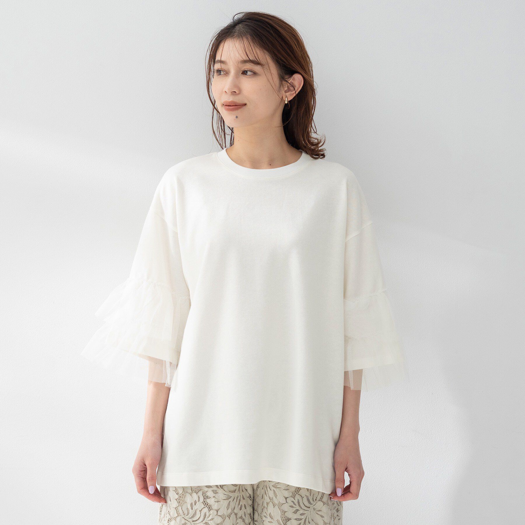 UNTITLED「【Munich】ラッフルスリーブトップス」|Tシャツ・カットソー|