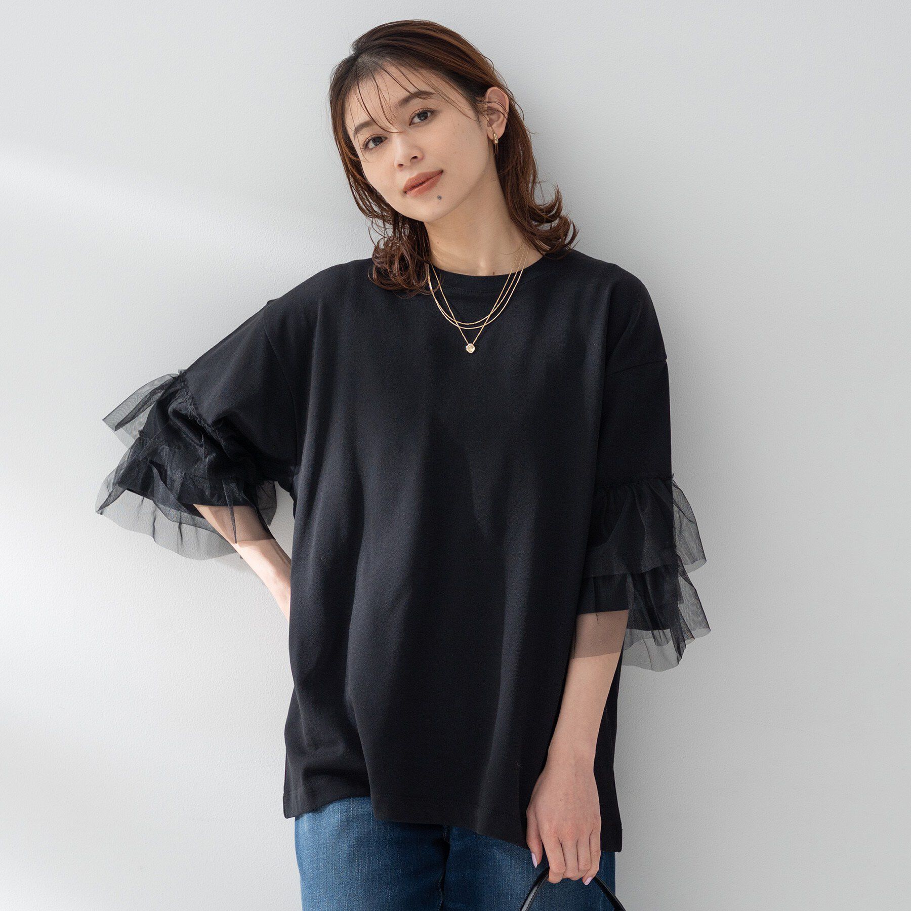 UNTITLED「【Munich】ラッフルスリーブトップス」|Tシャツ・カットソー|