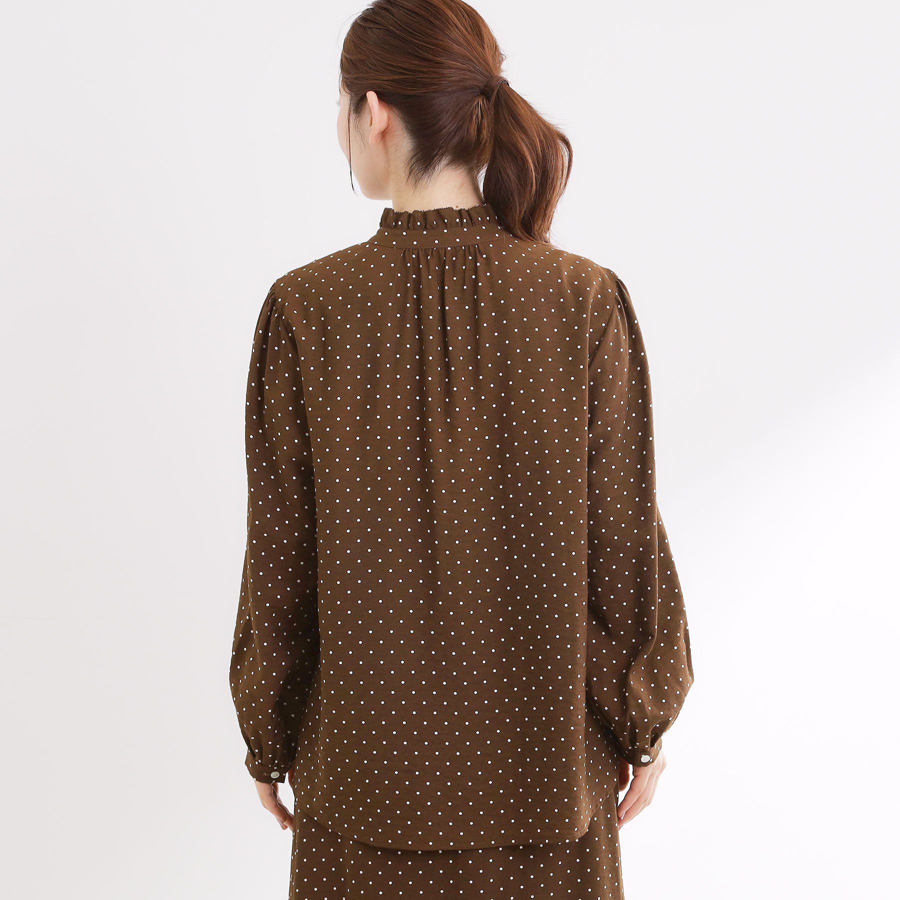 Reflect「【セットアップ可】ドット柄ワッシャーブラウス」|シャツ・ブラウス|