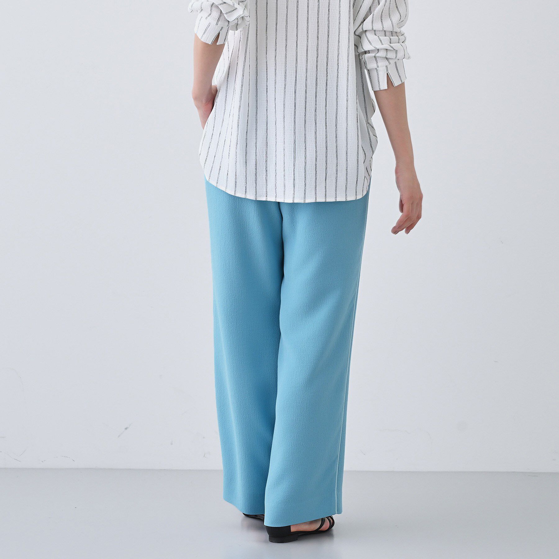 INDIVI「【洗える】サイドライン ストレートパンツ」|その他|