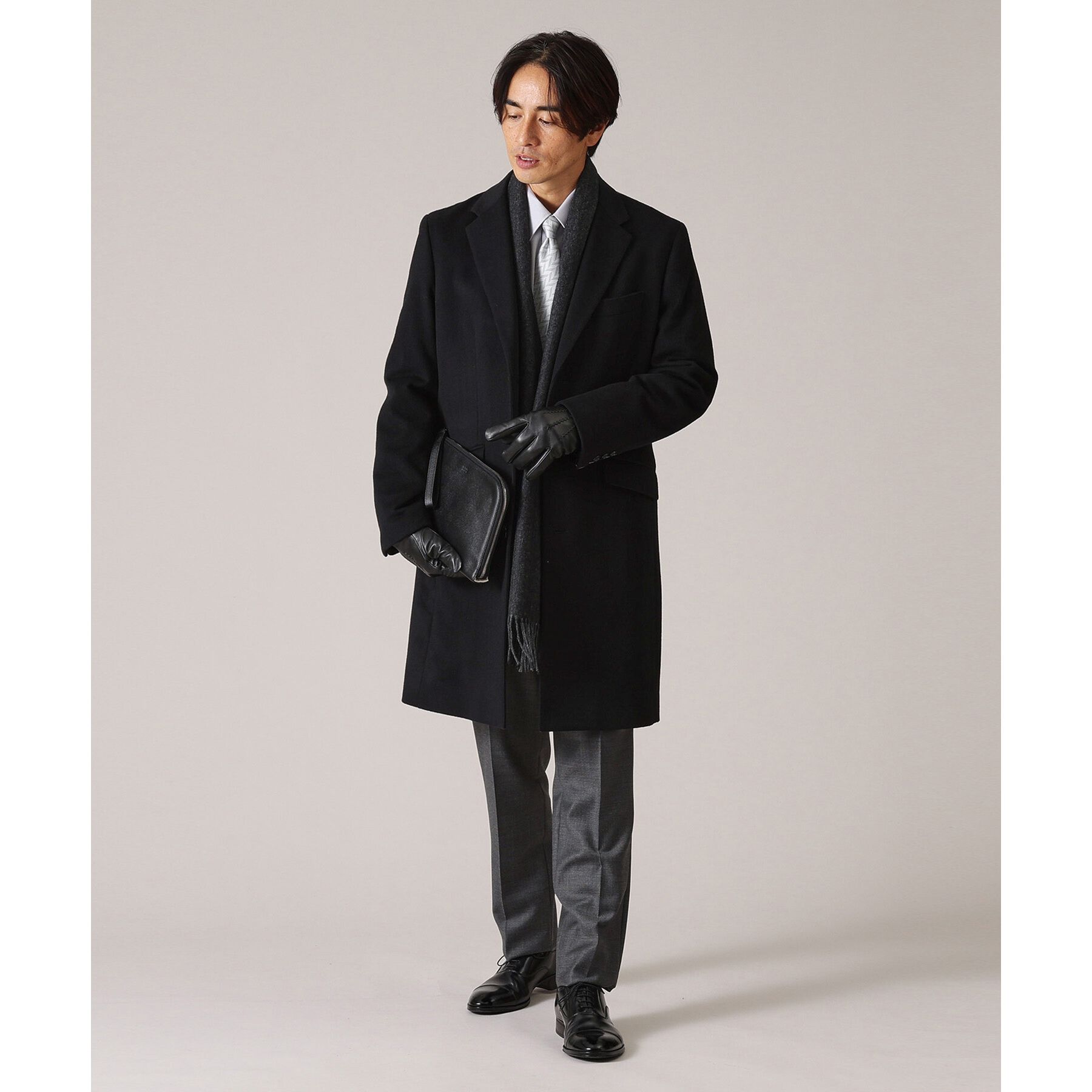 TAKEO KIKUCHI「【ベーシック】レザー クラッチバッグ」|クラッチバッグ|