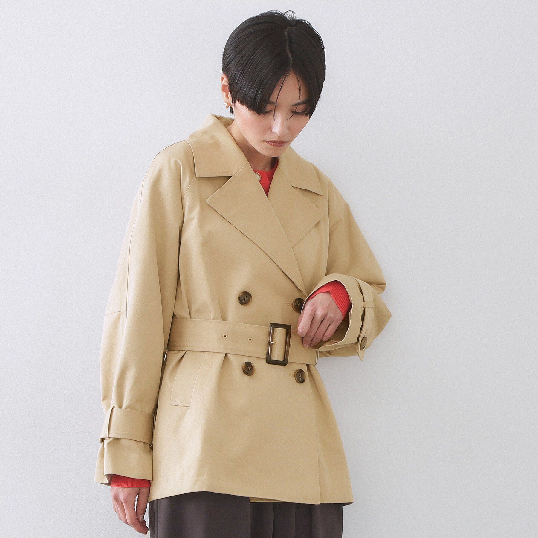 OPAQUE.CLIP「ミドルトレンチコート【洗濯機OK】」|トレンチコート|