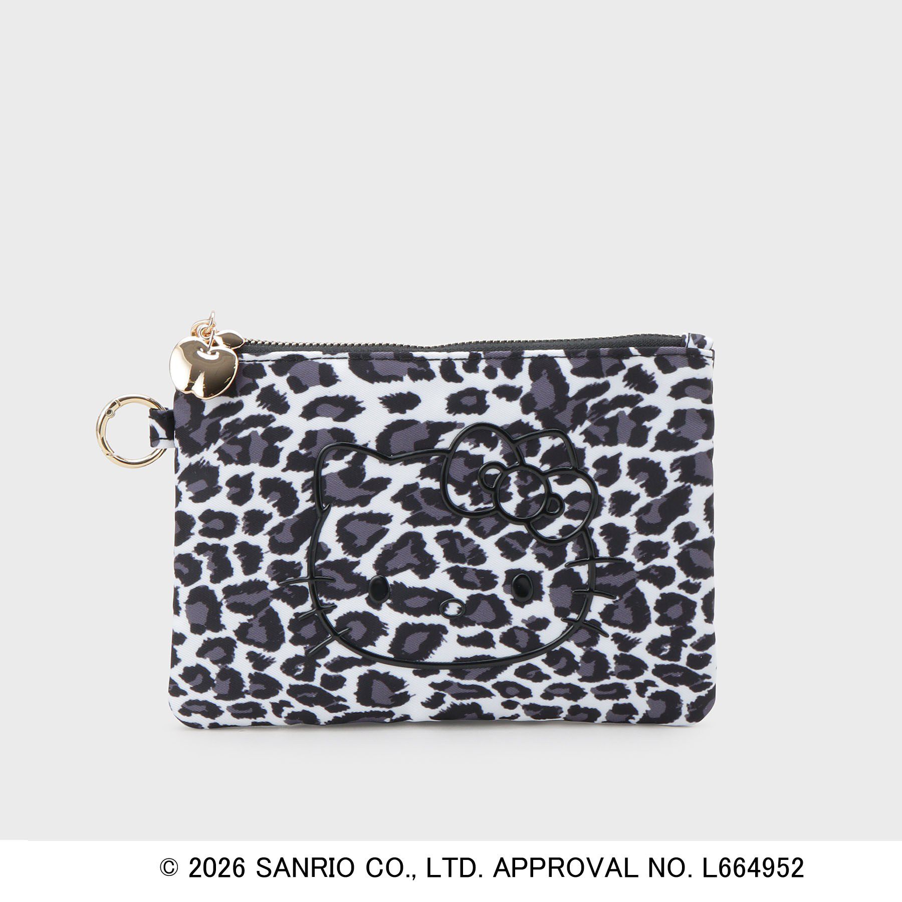 OPAQUE.CLIP「◆【ハローキティ】立体フェイスプリントスクエアポーチ」|ポーチ|グレー(812)