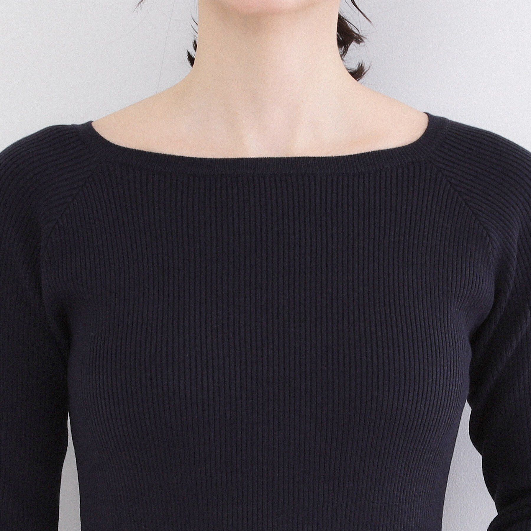 OPAQUE.CLIP「リブニットドッキングワンピース【洗濯機OK】」|ワンピース|