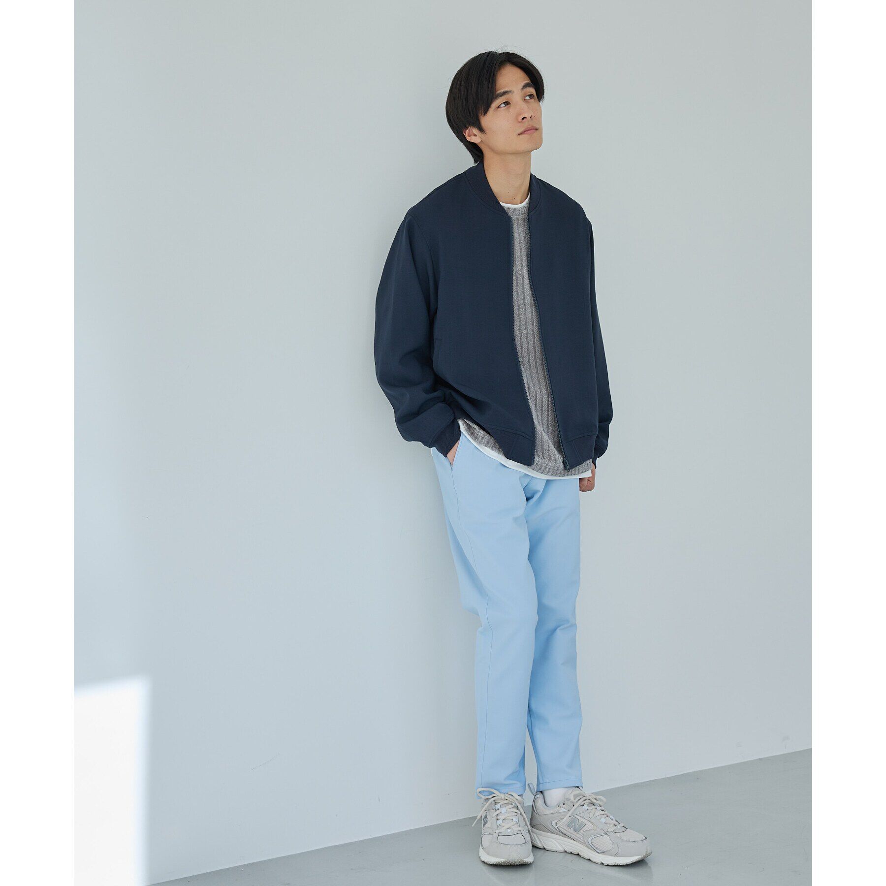 THE SHOP TK「【CAVIAN/キャビアン】リサイクルシャークスキンジップブルゾン セットアップ可」|ブルゾン・スタジャン|