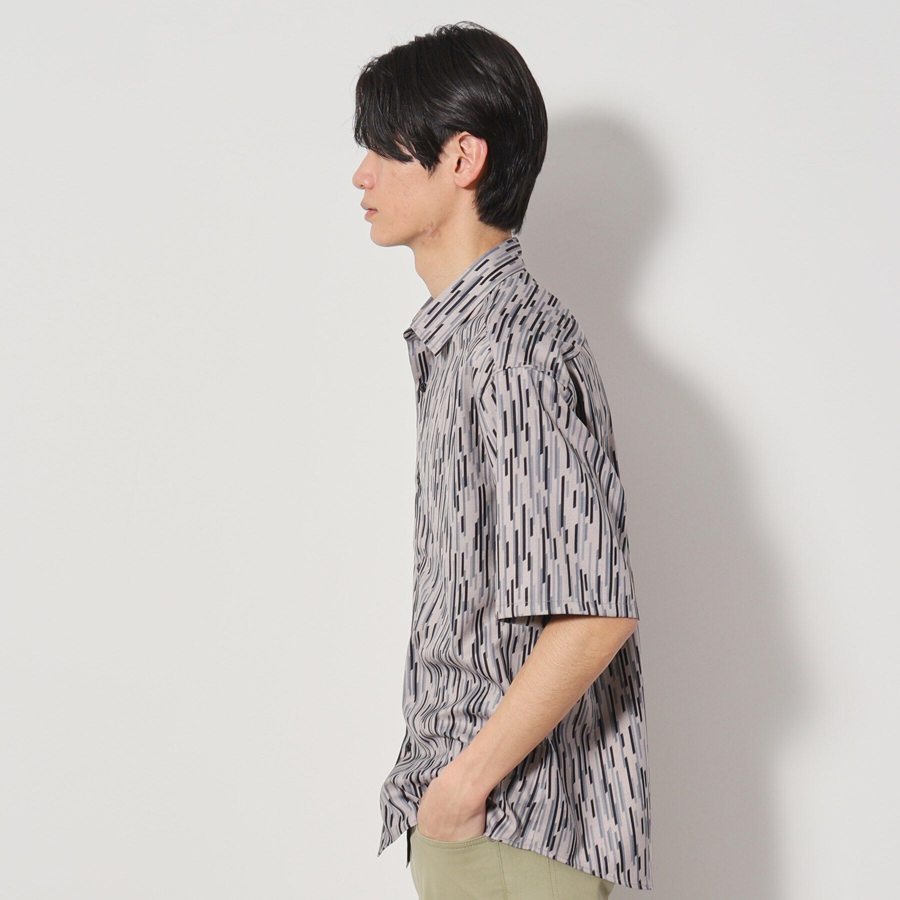 THE SHOP TK「ドライポリプリント半袖シャツ　洗える/吸水速乾」|シャツ・ブラウス|