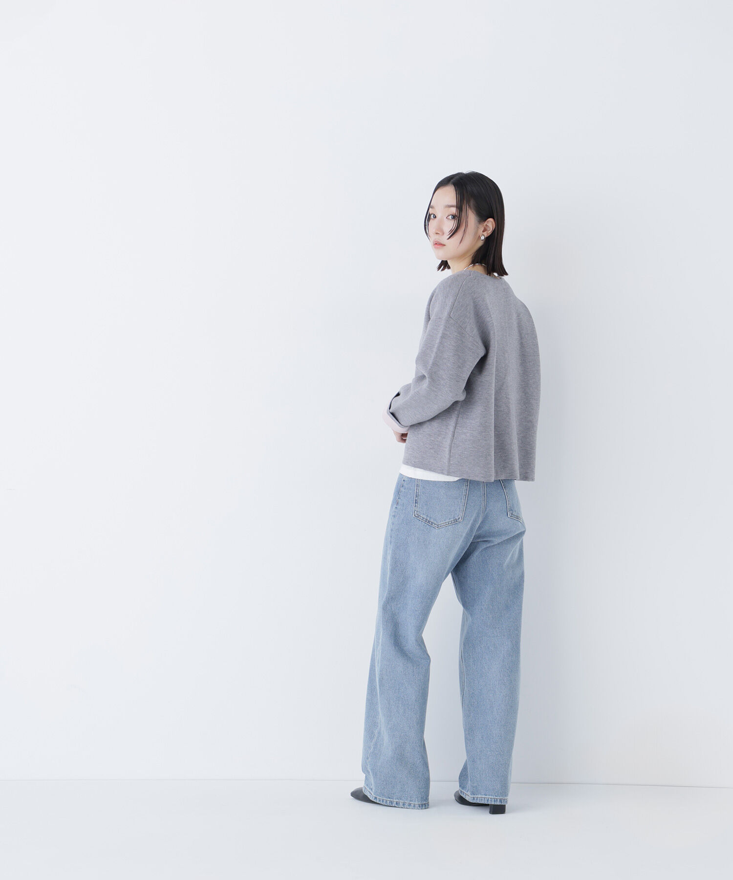  「バイカラー接結カーディガン」|ニット・セーター|