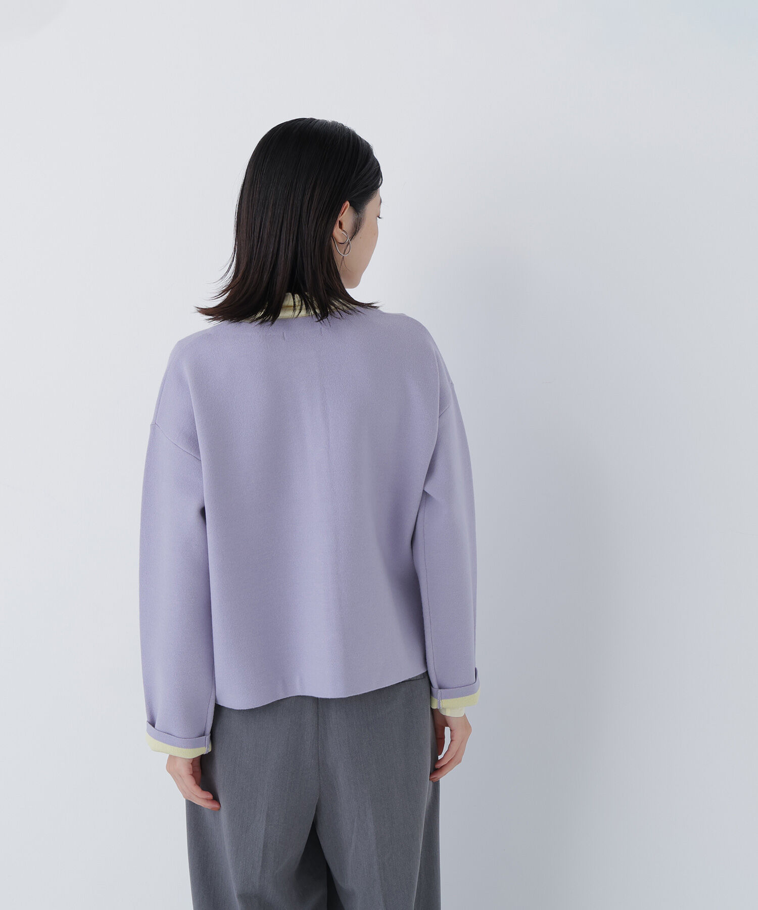  「バイカラー接結カーディガン」|ニット・セーター|