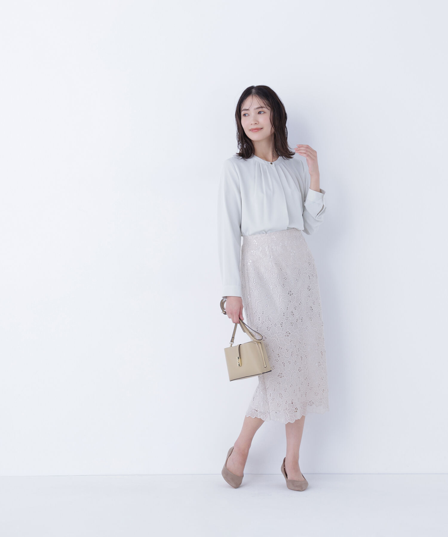  「フラワーレースタイトスカート」|スカート|