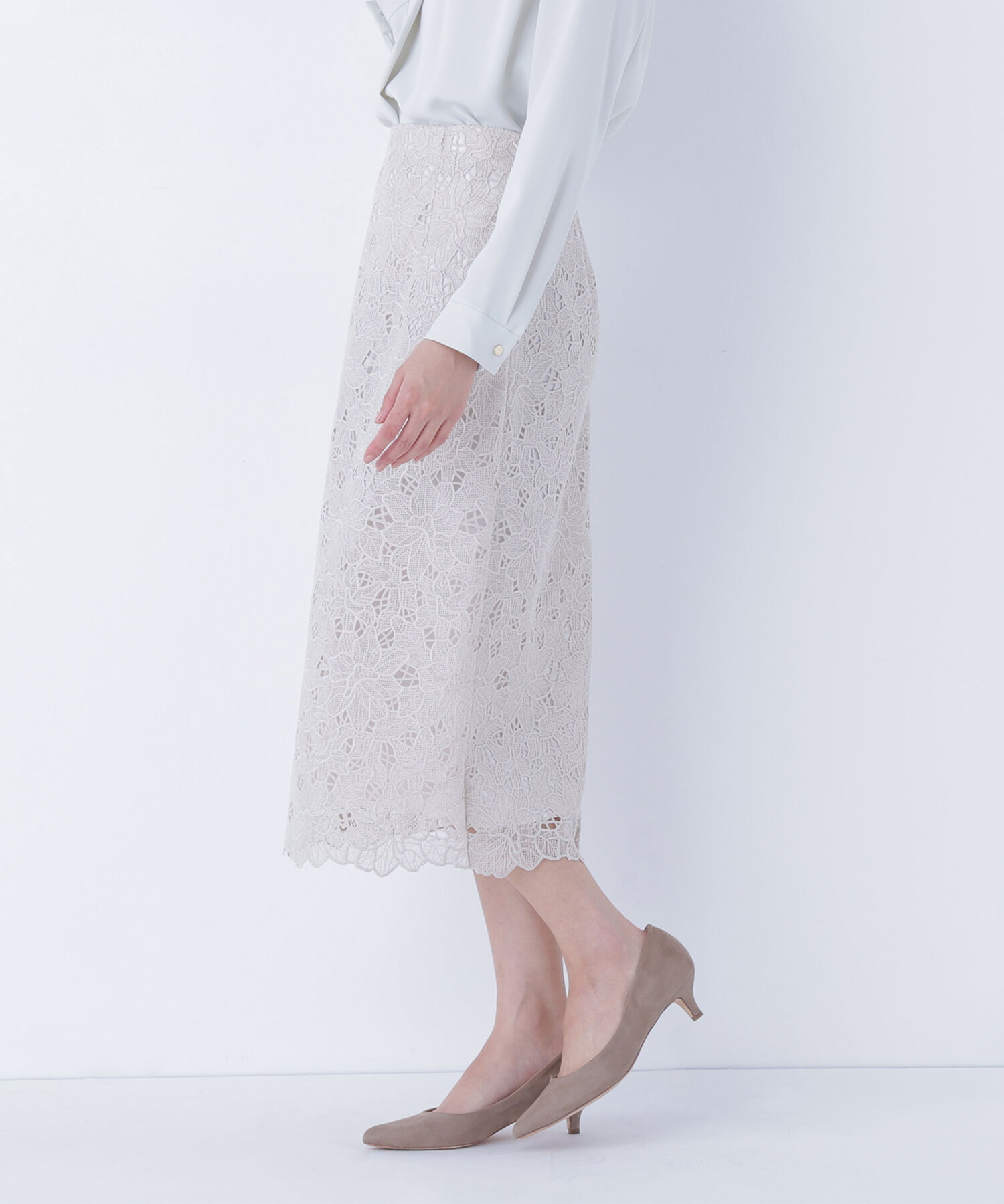  「フラワーレースタイトスカート」|スカート|