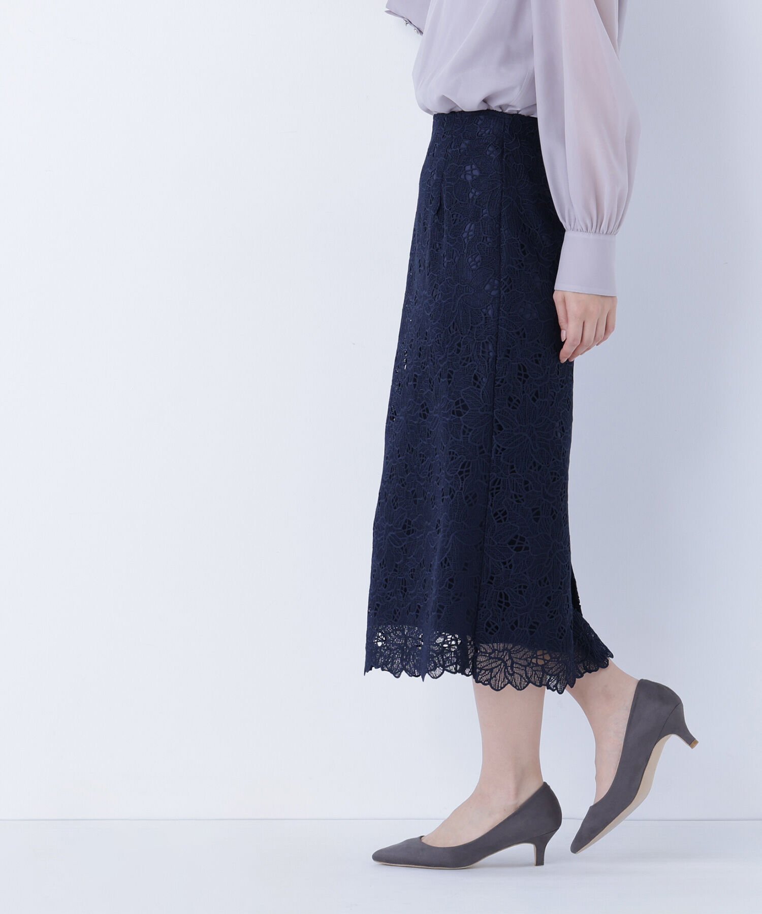  「フラワーレースタイトスカート」|スカート|