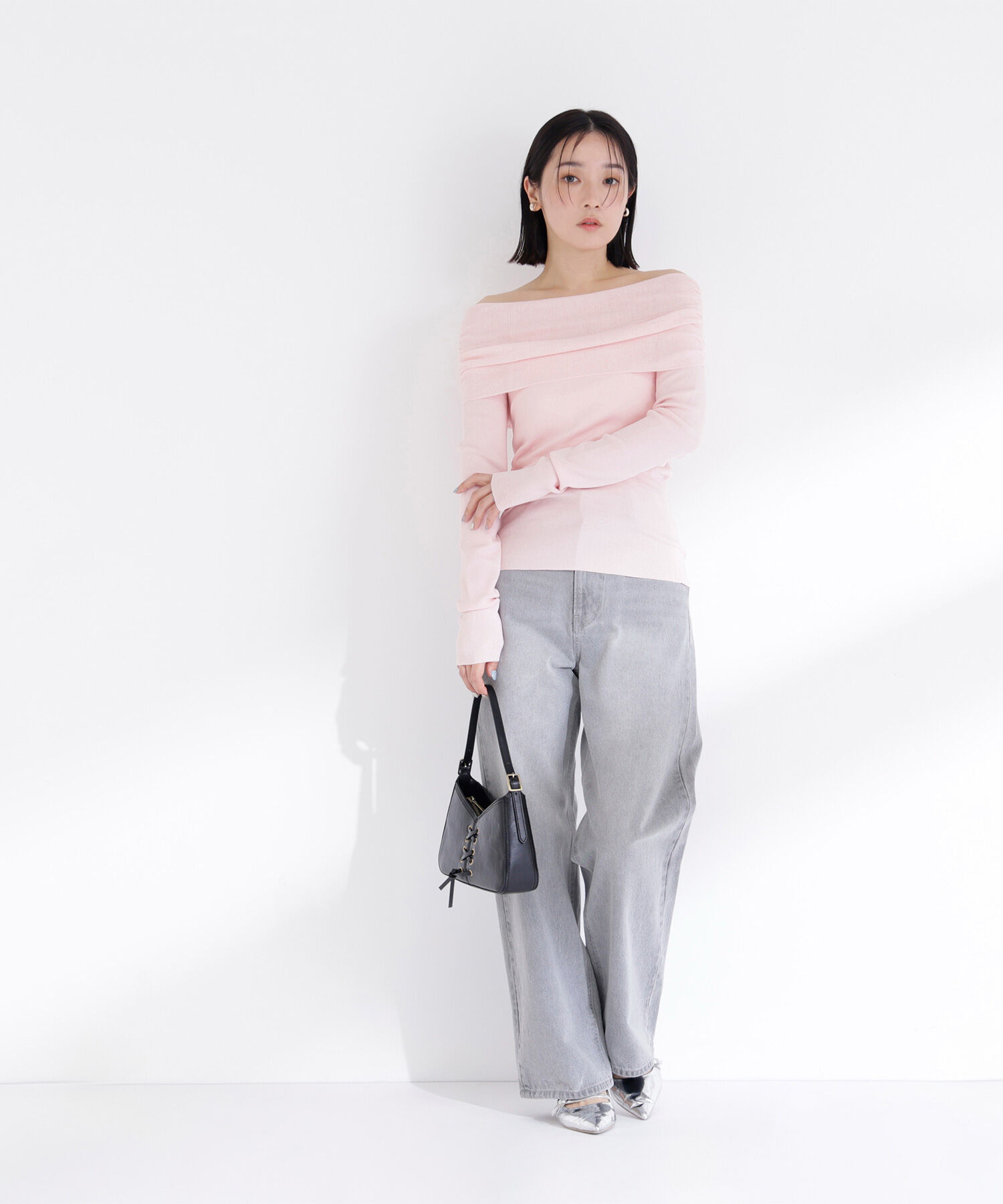  「オフショルコンパクトニット」|ニット・セーター|