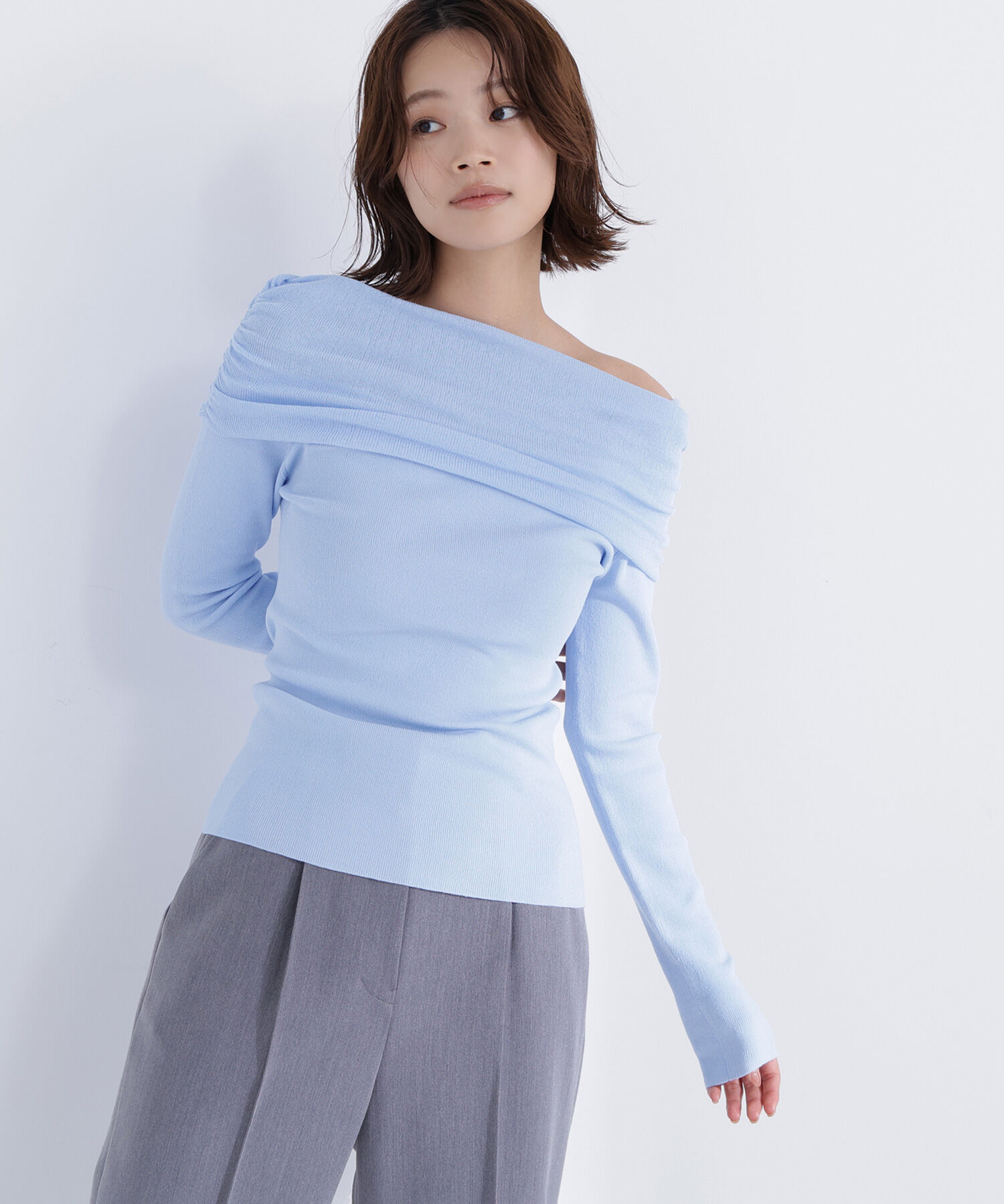  「オフショルコンパクトニット」|ニット・セーター|