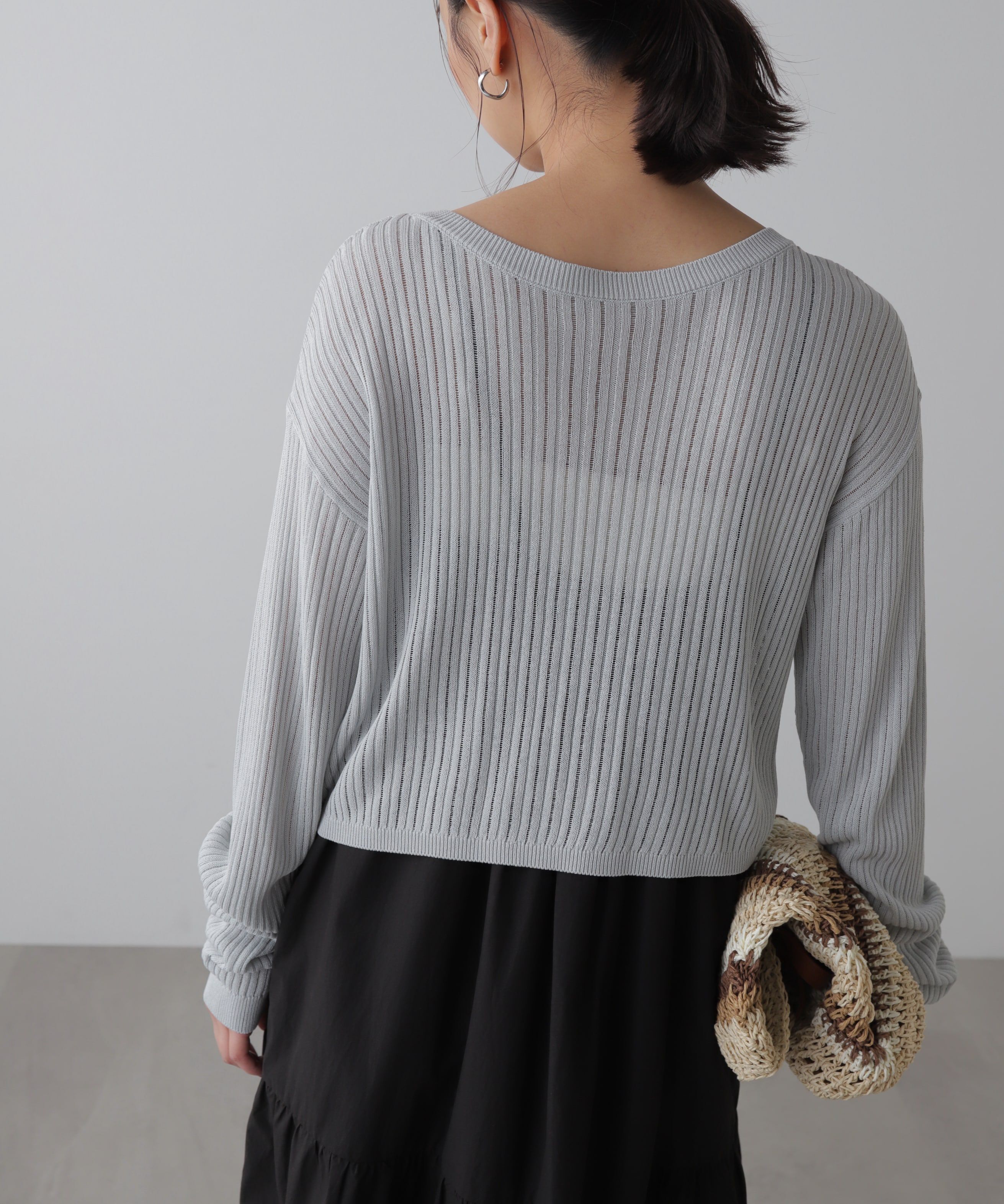  「前後2Wayメッシュニット」|ニット・セーター|