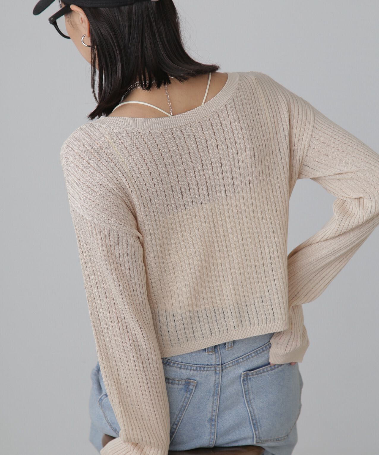  「前後2Wayメッシュニット」|ニット・セーター|