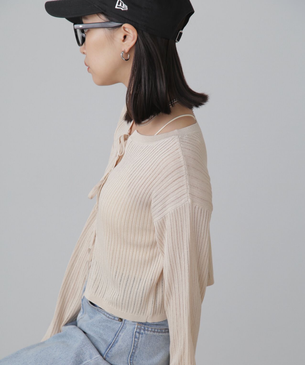  「前後2Wayメッシュニット」|ニット・セーター|