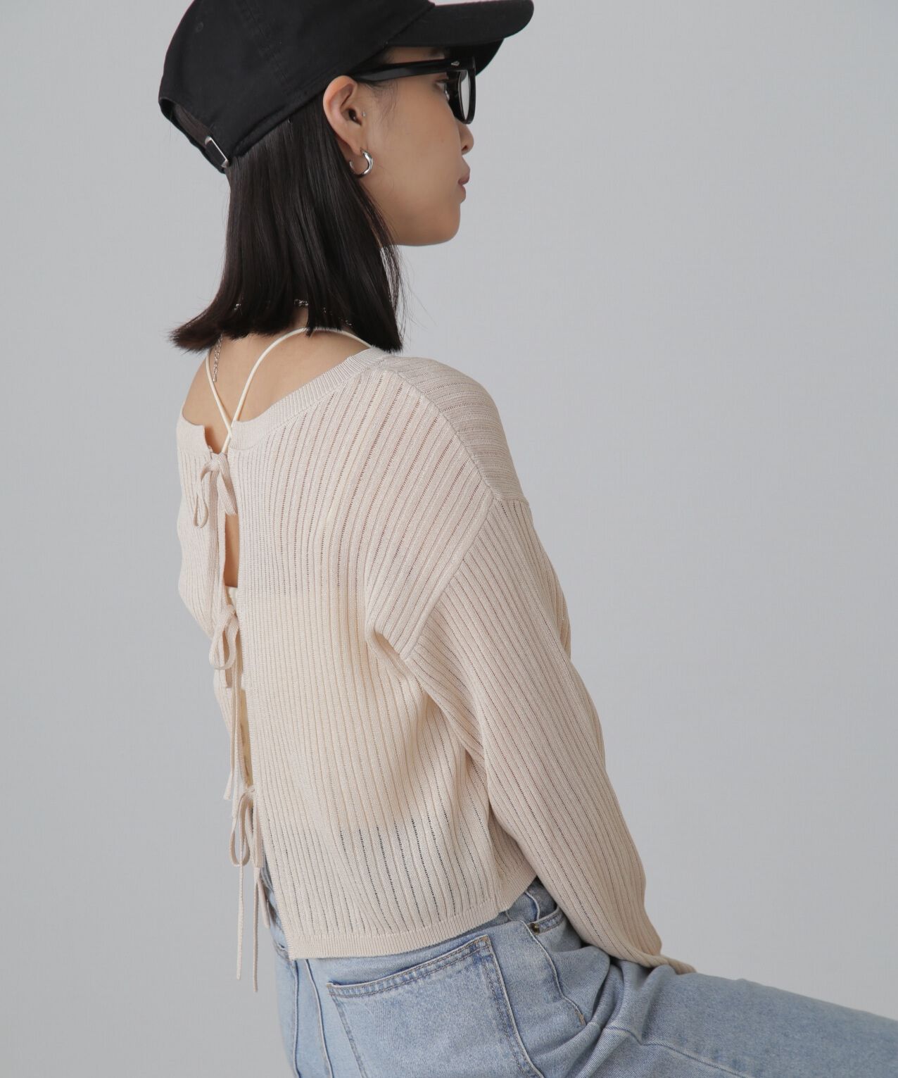  「前後2Wayメッシュニット」|ニット・セーター|