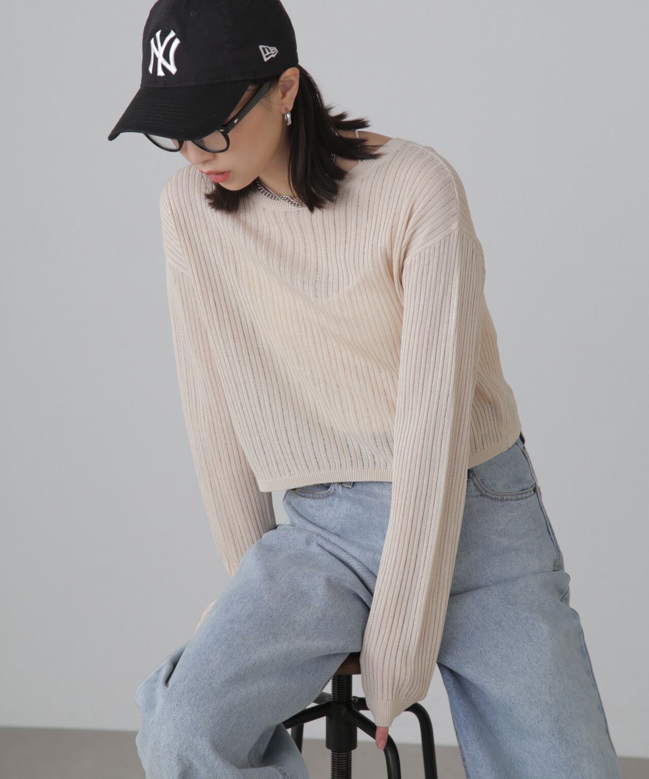  「前後2Wayメッシュニット」|ニット・セーター|