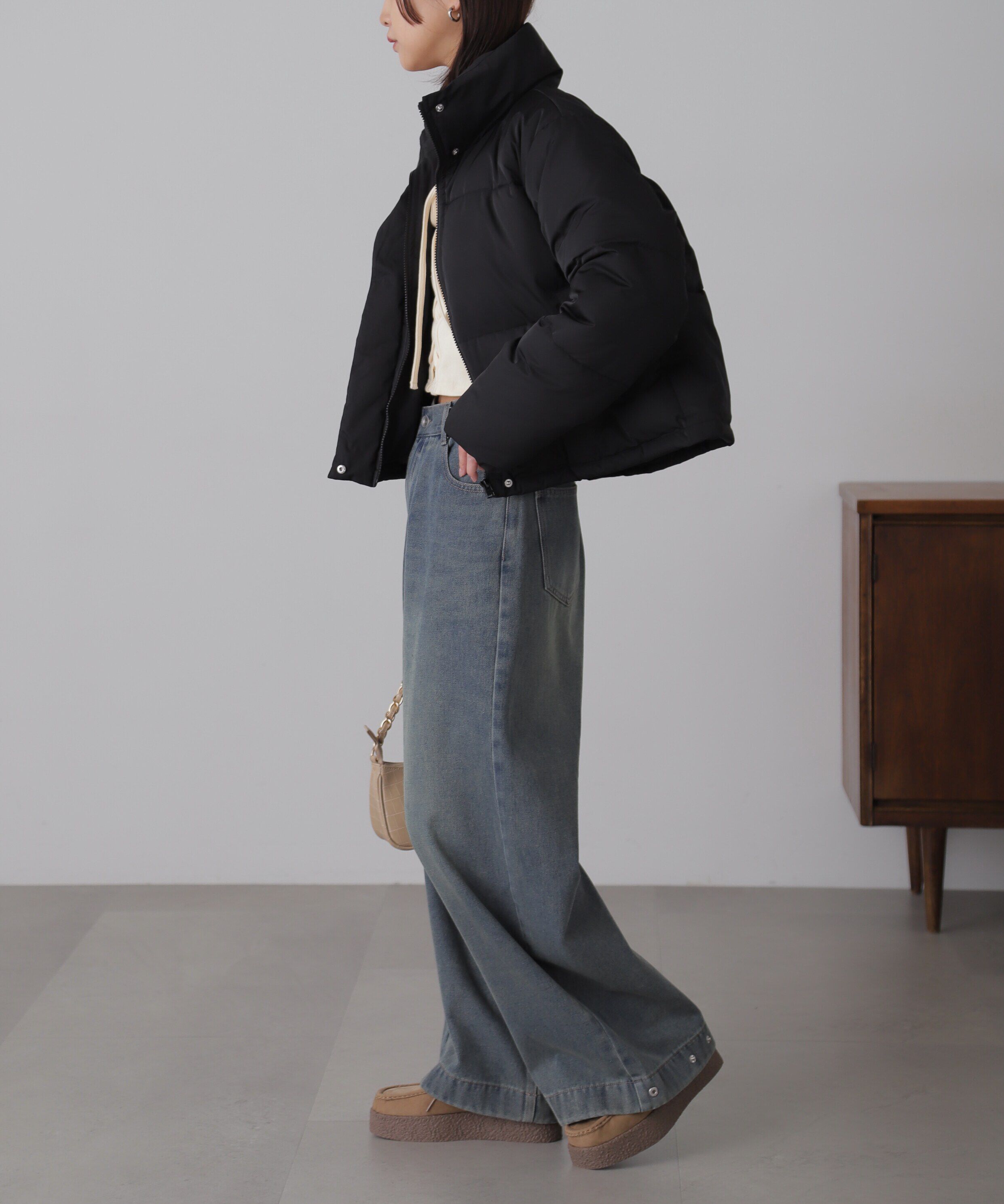  「裾ボタン2wayバギーデニムパンツ」|その他|