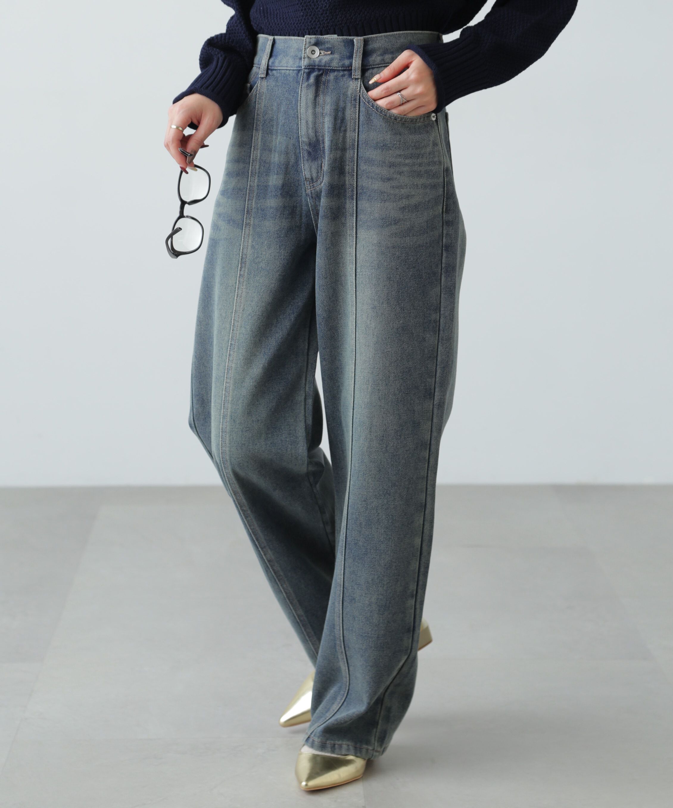  「センターシームストレートデニム」|その他|