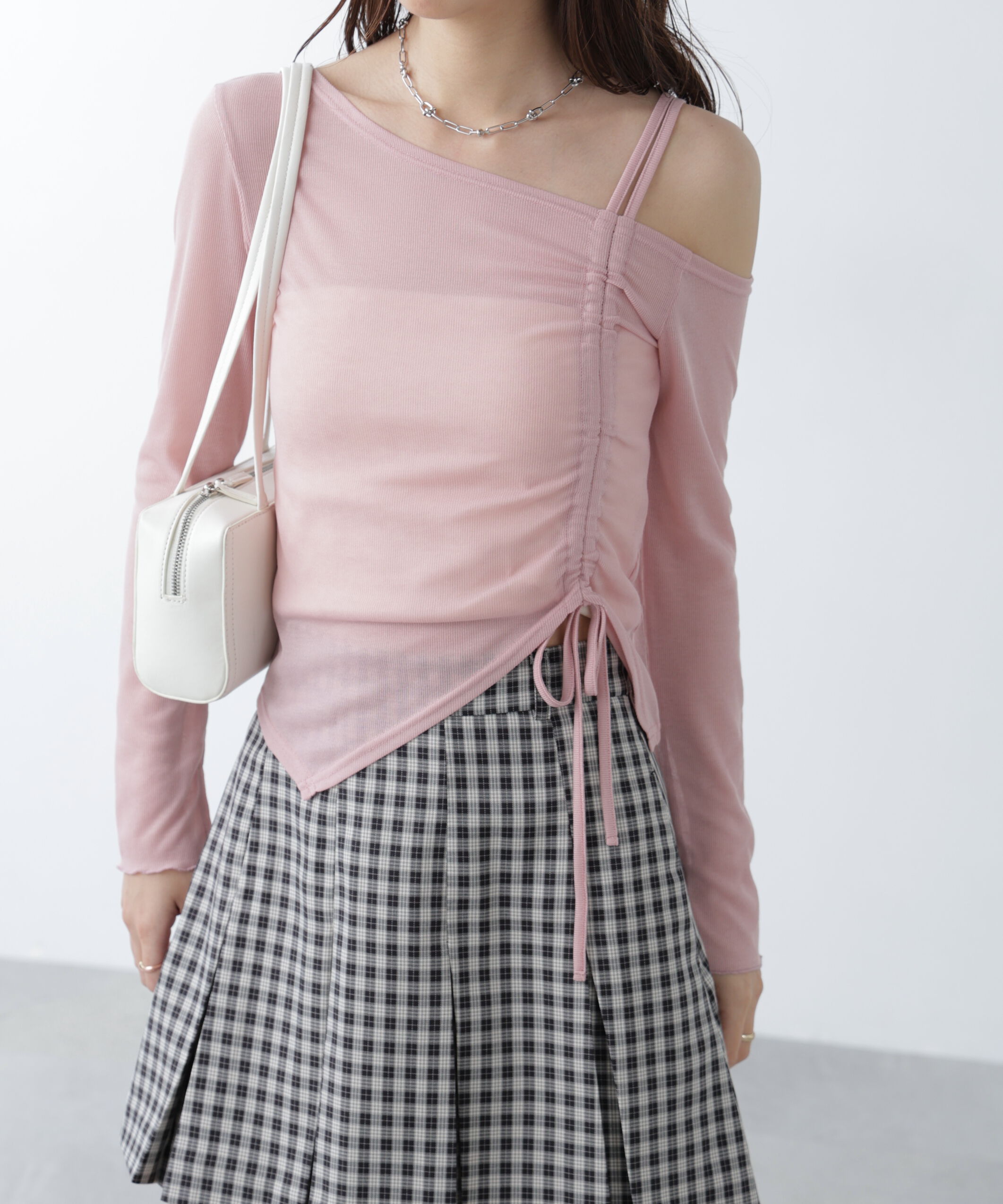  「ワンショルシャーリングテレコカットソー」|Tシャツ・カットソー|