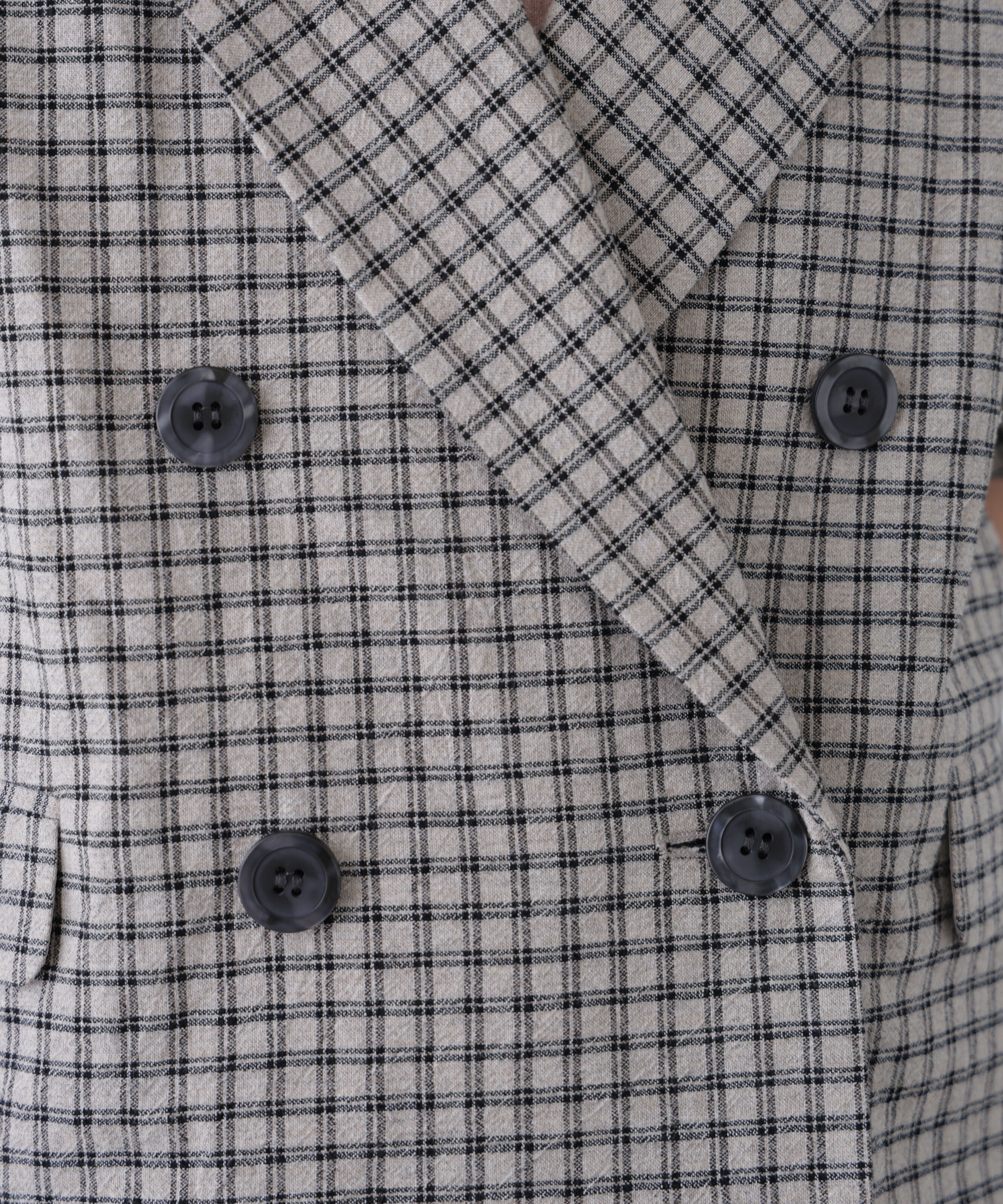  「袖コクーンダブルブレストハーフジャケット」|その他|