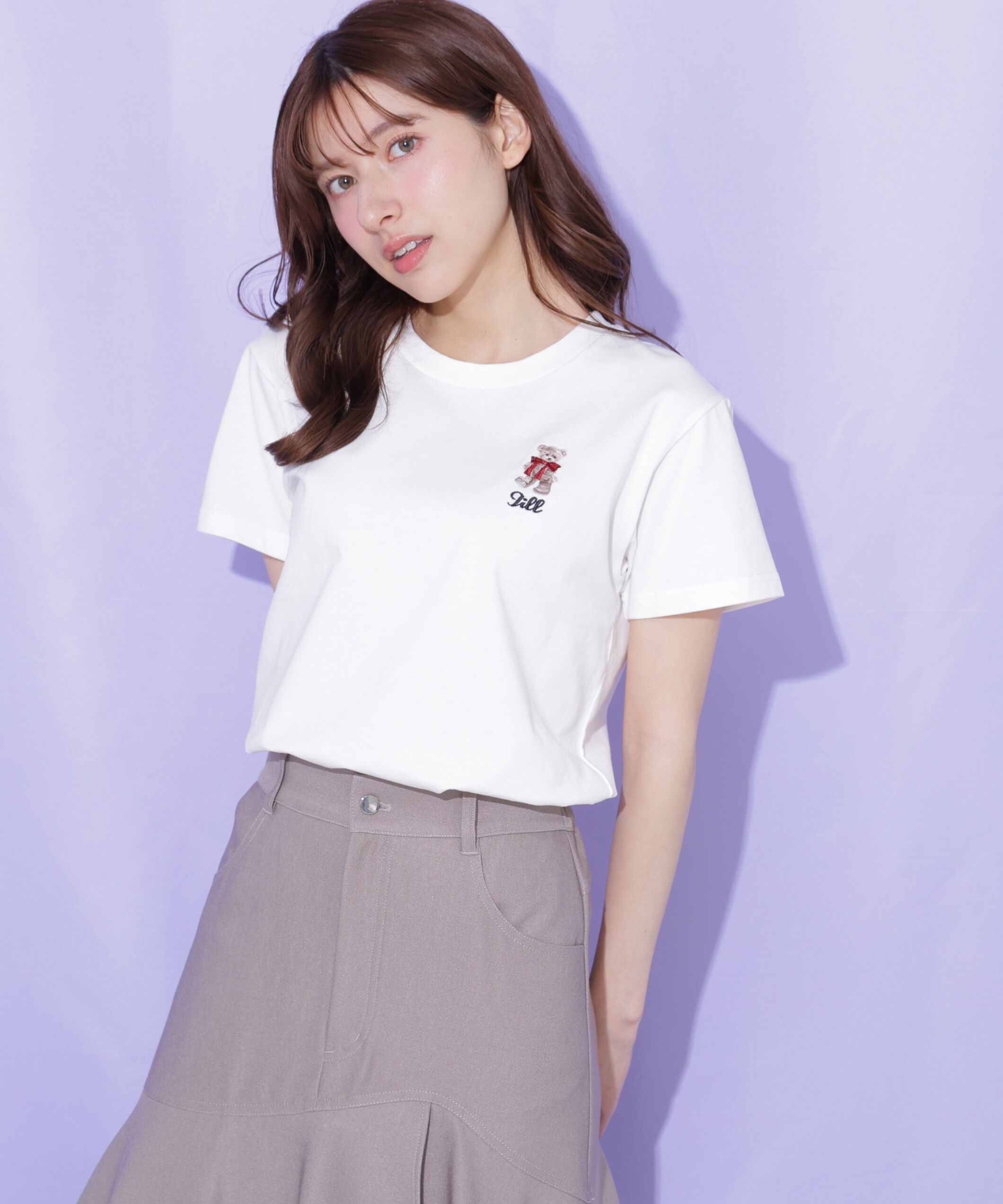  「＜BEARシリーズ＞刺繍Tシャツオーガニックコットン」|Tシャツ・カットソー|