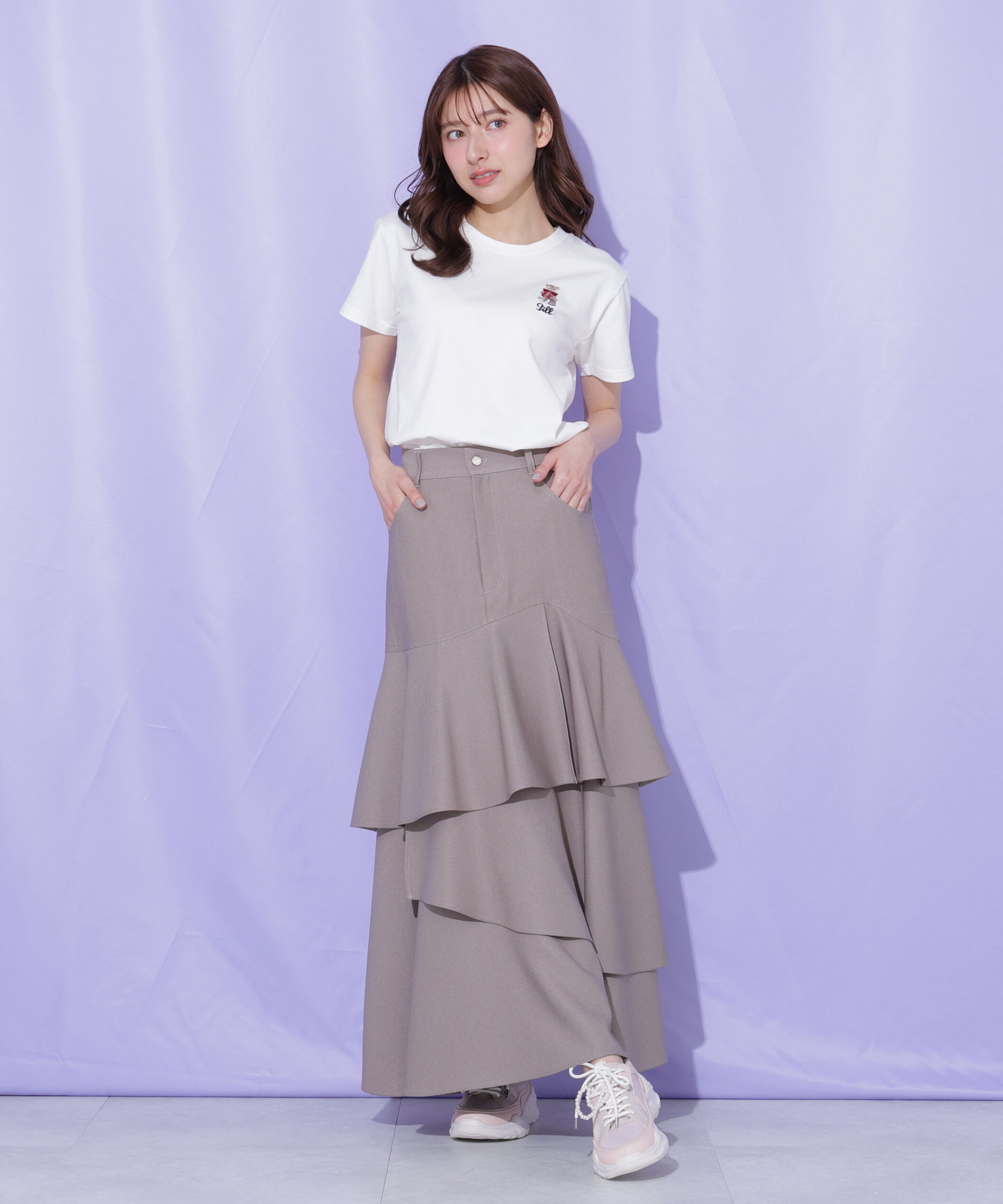  「＜BEARシリーズ＞刺繍Tシャツオーガニックコットン」|Tシャツ・カットソー|