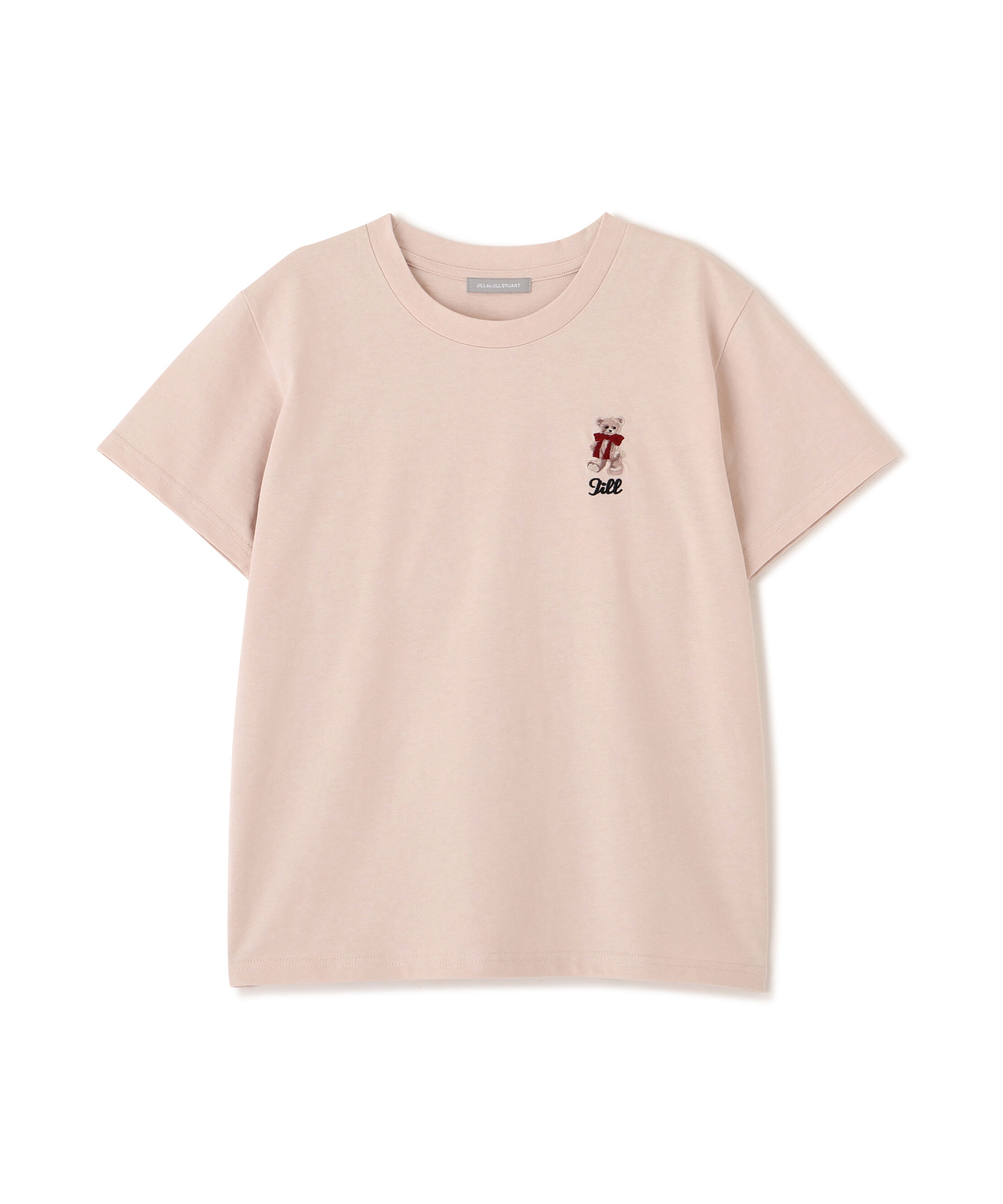  「＜BEARシリーズ＞刺繍Tシャツオーガニックコットン」|Tシャツ・カットソー|ピンク