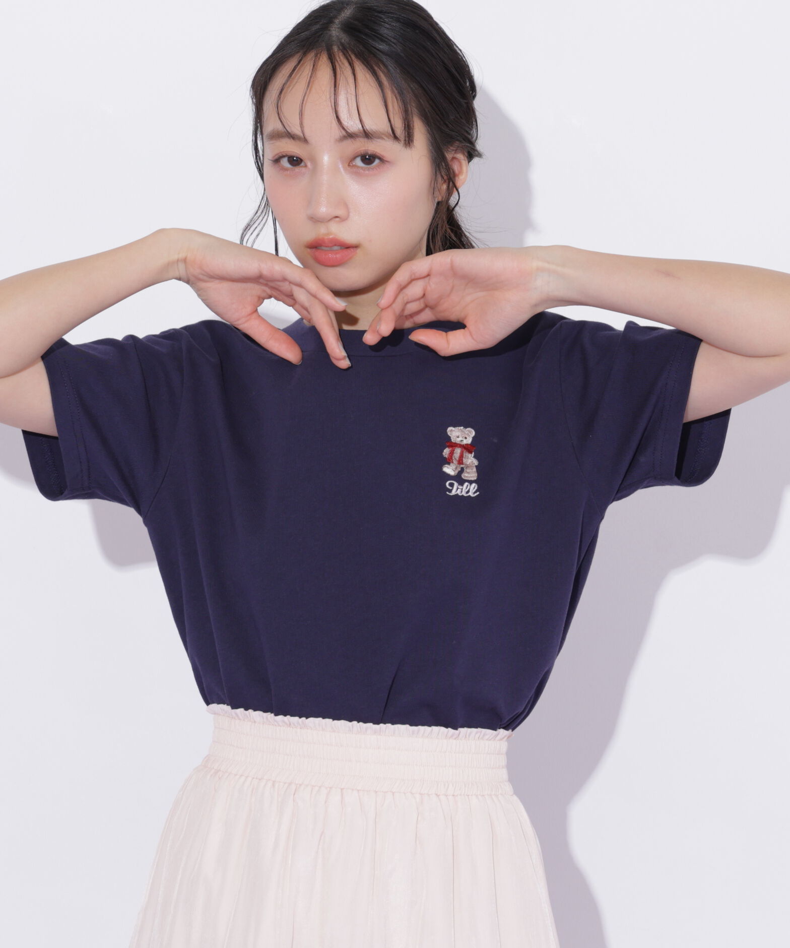  「＜BEARシリーズ＞刺繍Tシャツオーガニックコットン」|Tシャツ・カットソー|