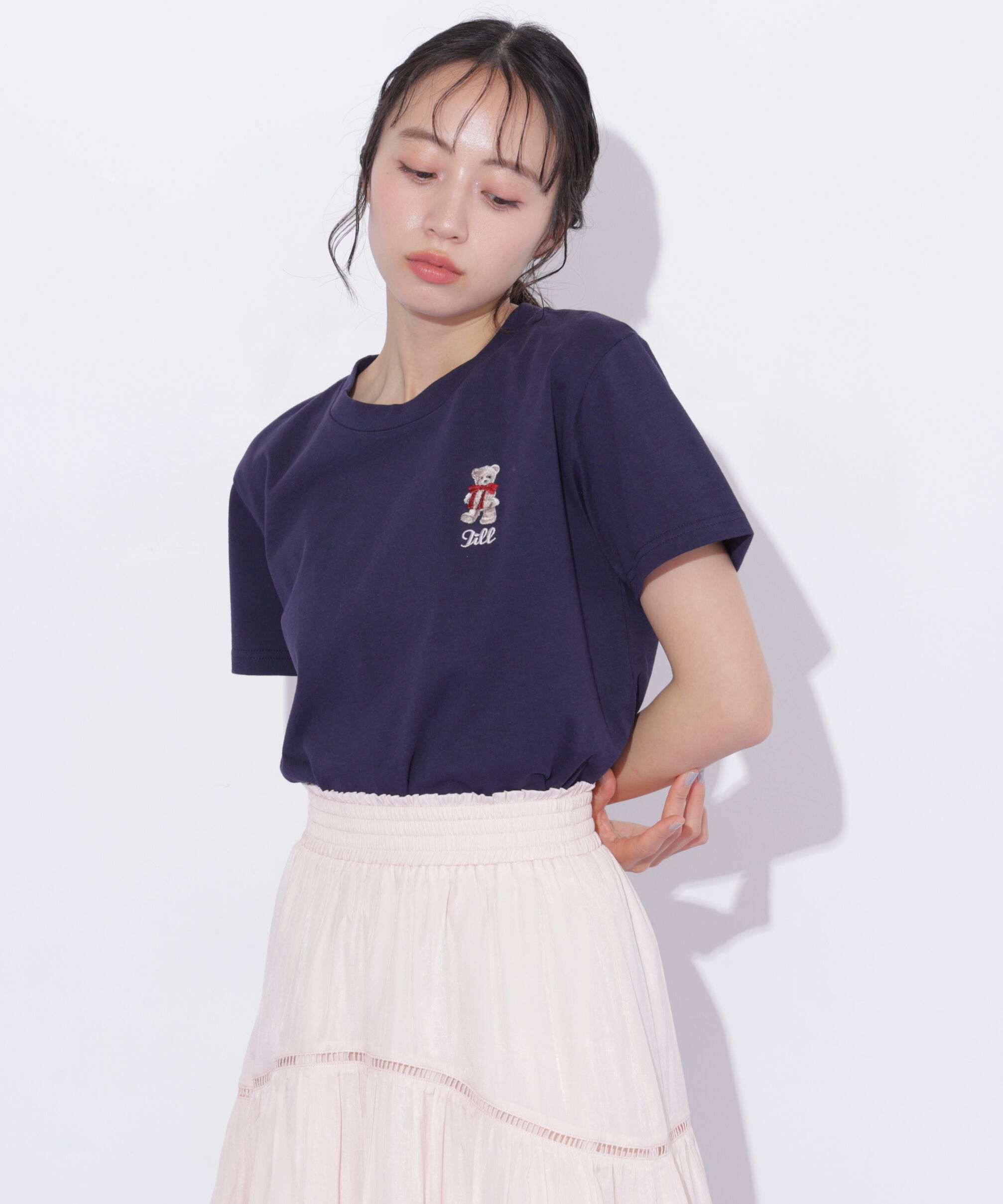  「＜BEARシリーズ＞刺繍Tシャツオーガニックコットン」|Tシャツ・カットソー|