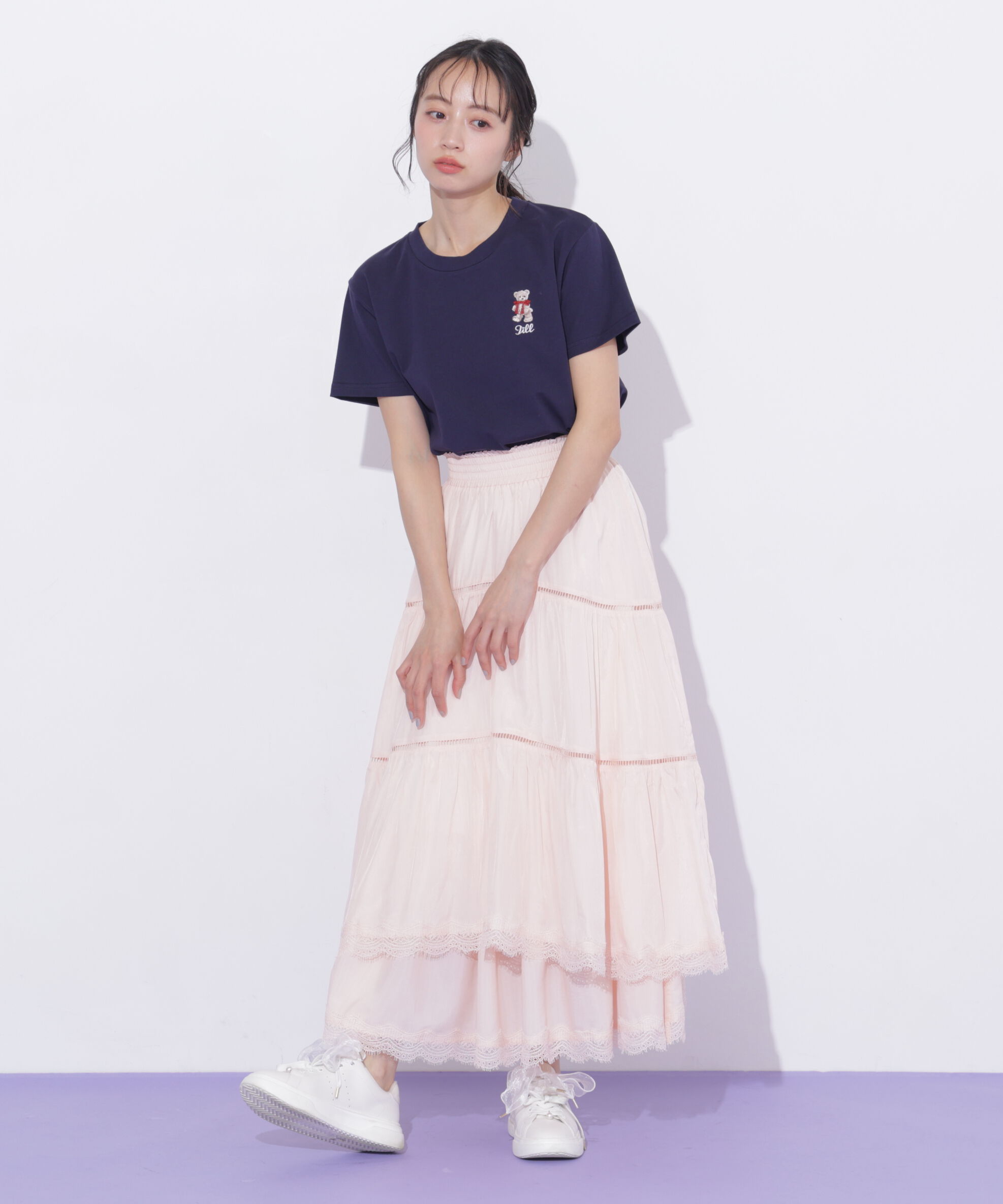  「＜BEARシリーズ＞刺繍Tシャツオーガニックコットン」|Tシャツ・カットソー|