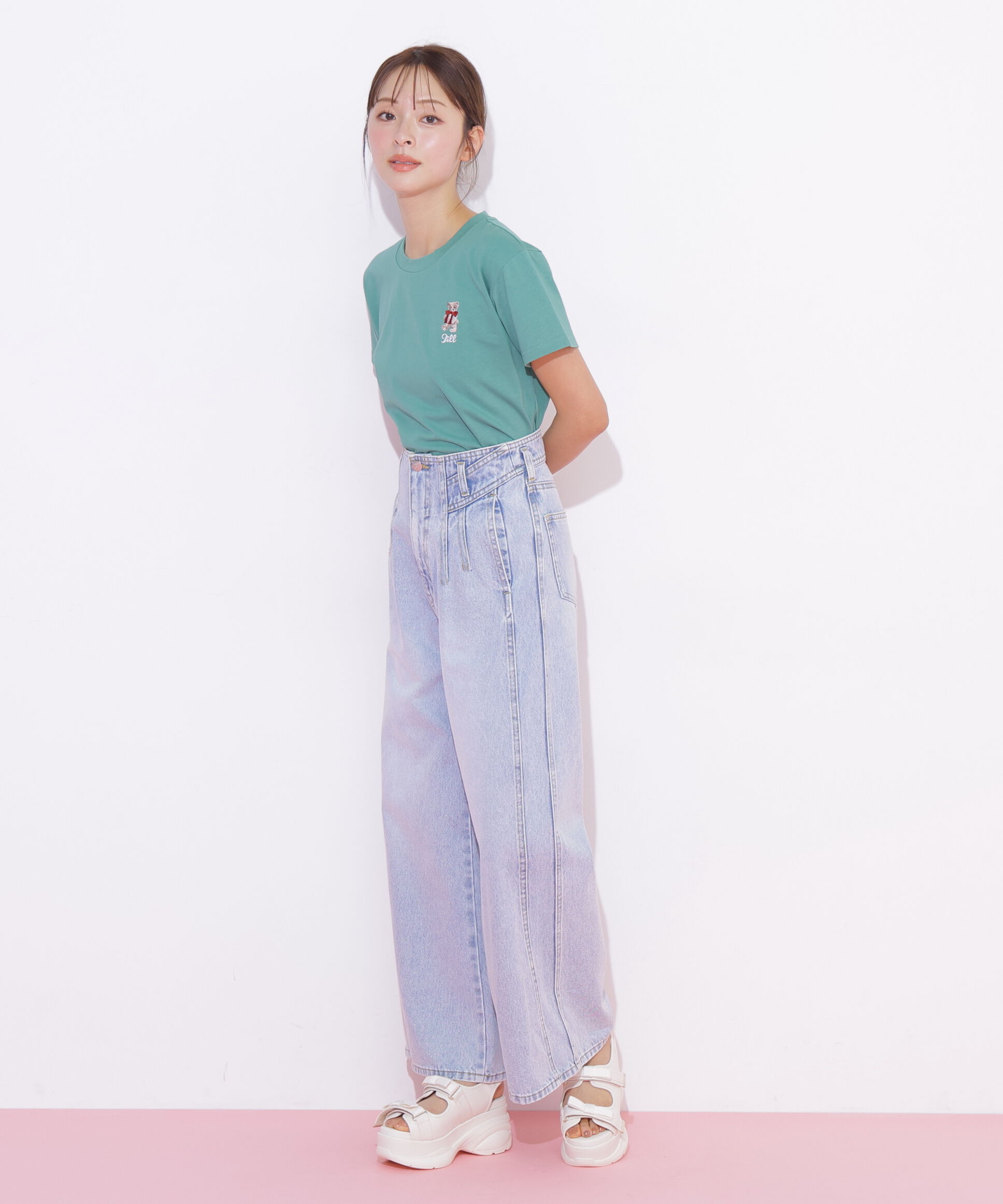  「＜BEARシリーズ＞刺繍Tシャツオーガニックコットン」|Tシャツ・カットソー|