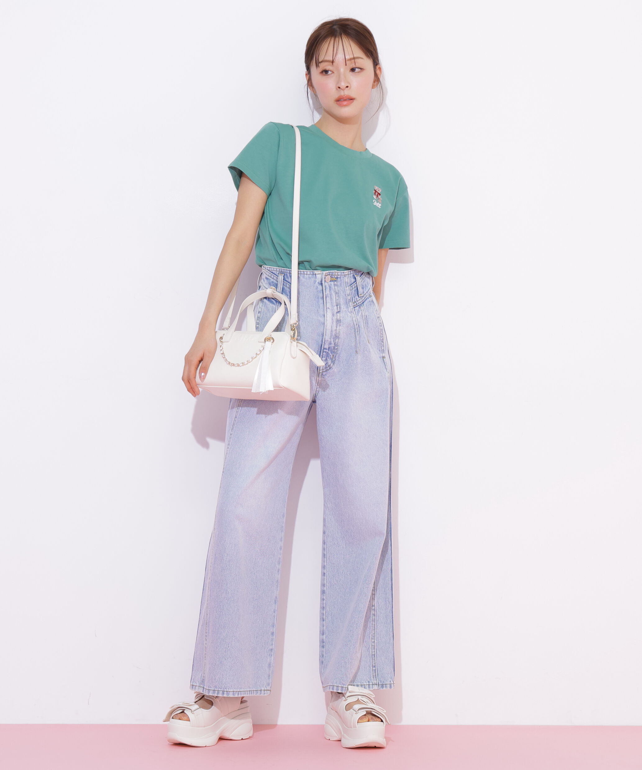  「＜BEARシリーズ＞刺繍Tシャツオーガニックコットン」|Tシャツ・カットソー|