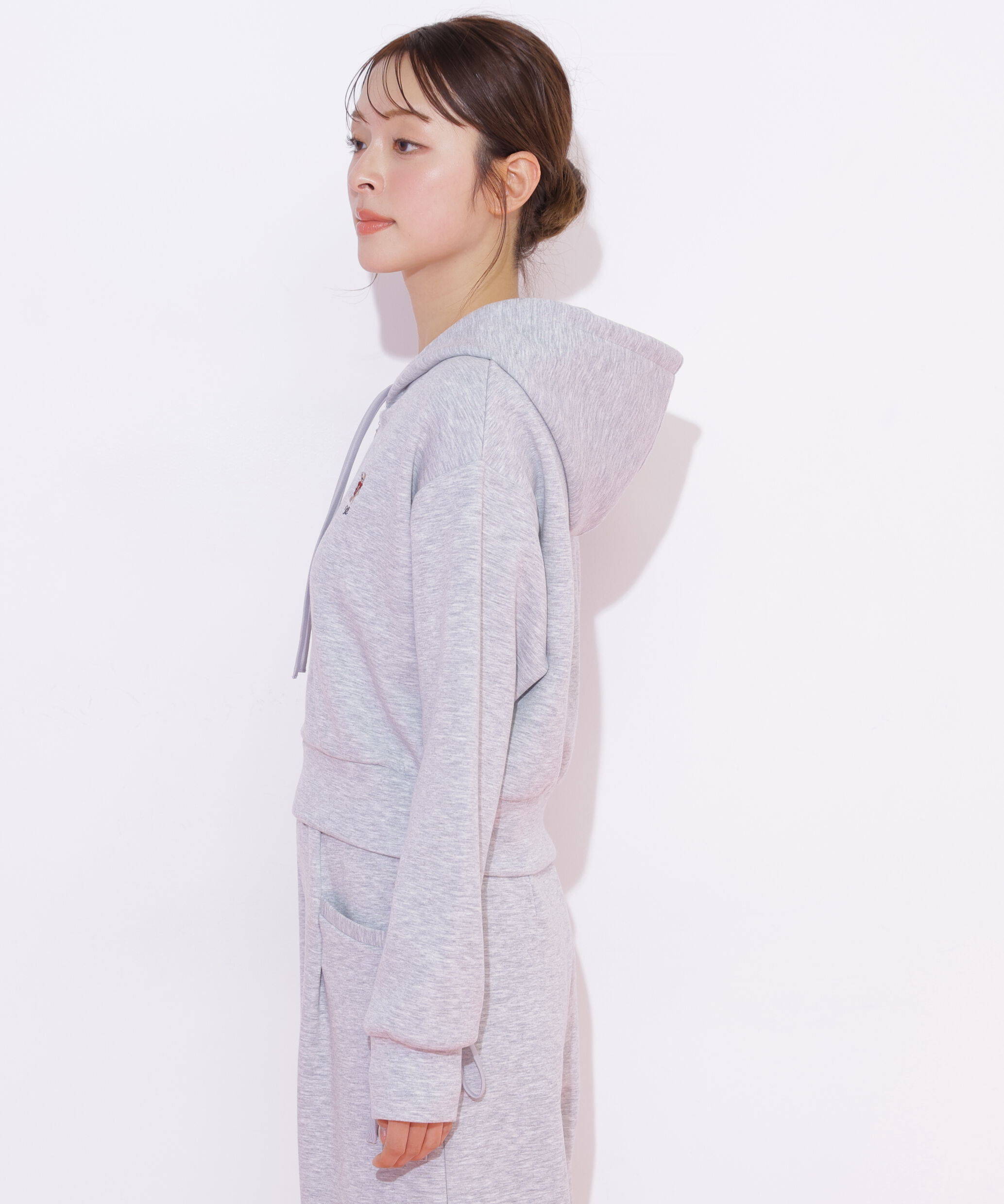  「＜BEARシリーズ＞ワンポイント刺繍パーカー」|Tシャツ・カットソー|