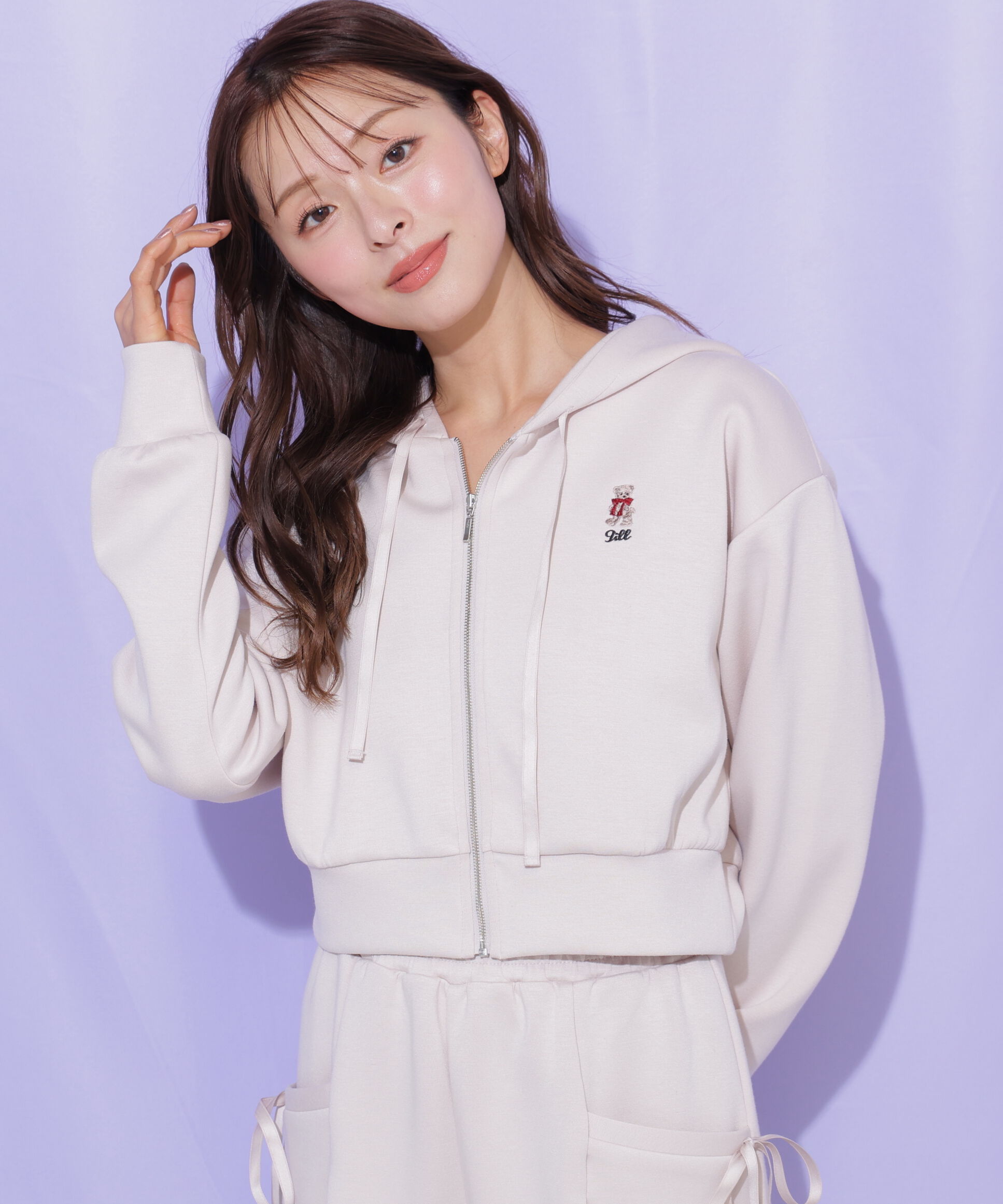  「＜BEARシリーズ＞ワンポイント刺繍パーカー」|Tシャツ・カットソー|