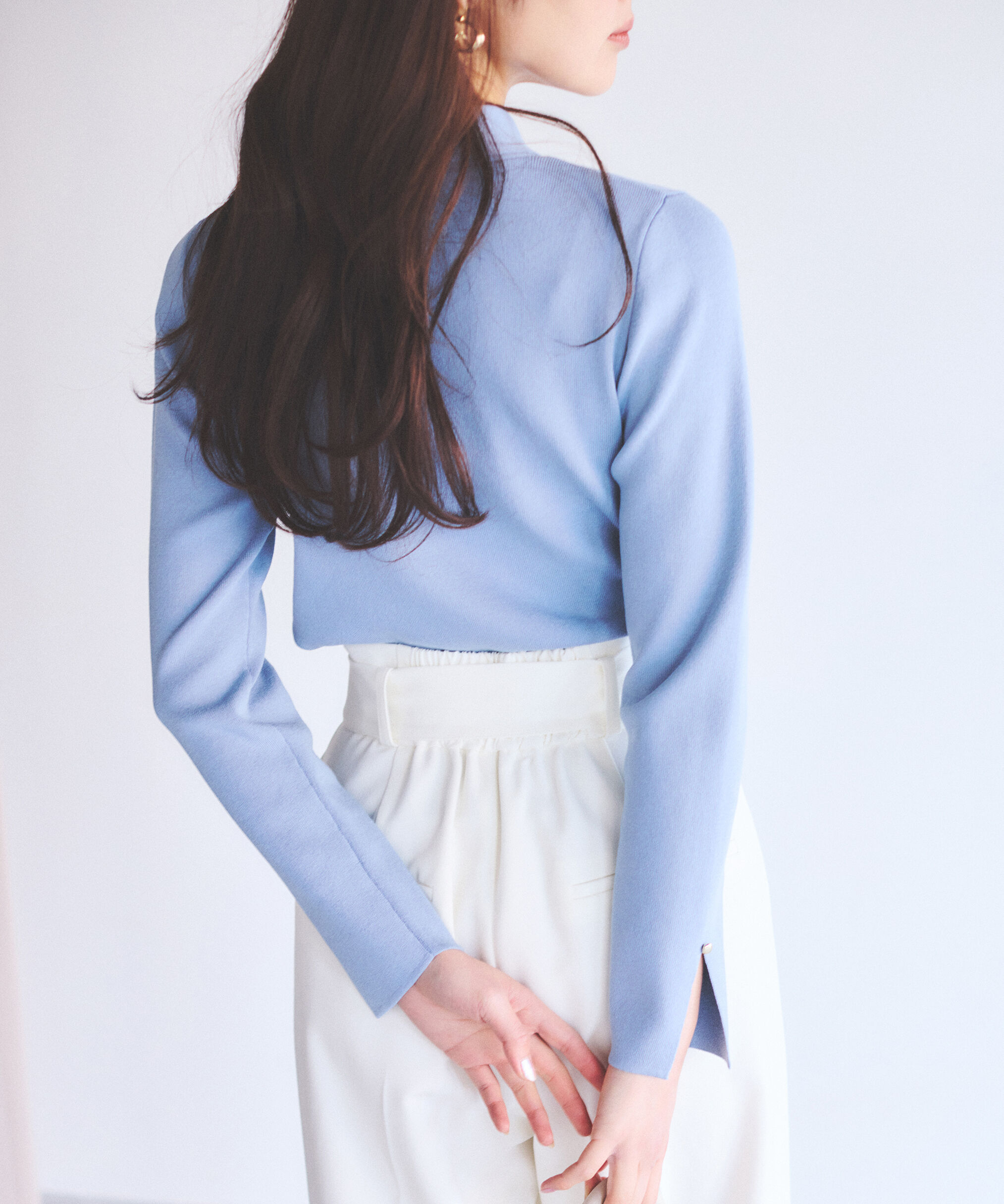 PROPORTION BODY DRESSING「パールリングボウタイニット　　26SS」|ニット・セーター|