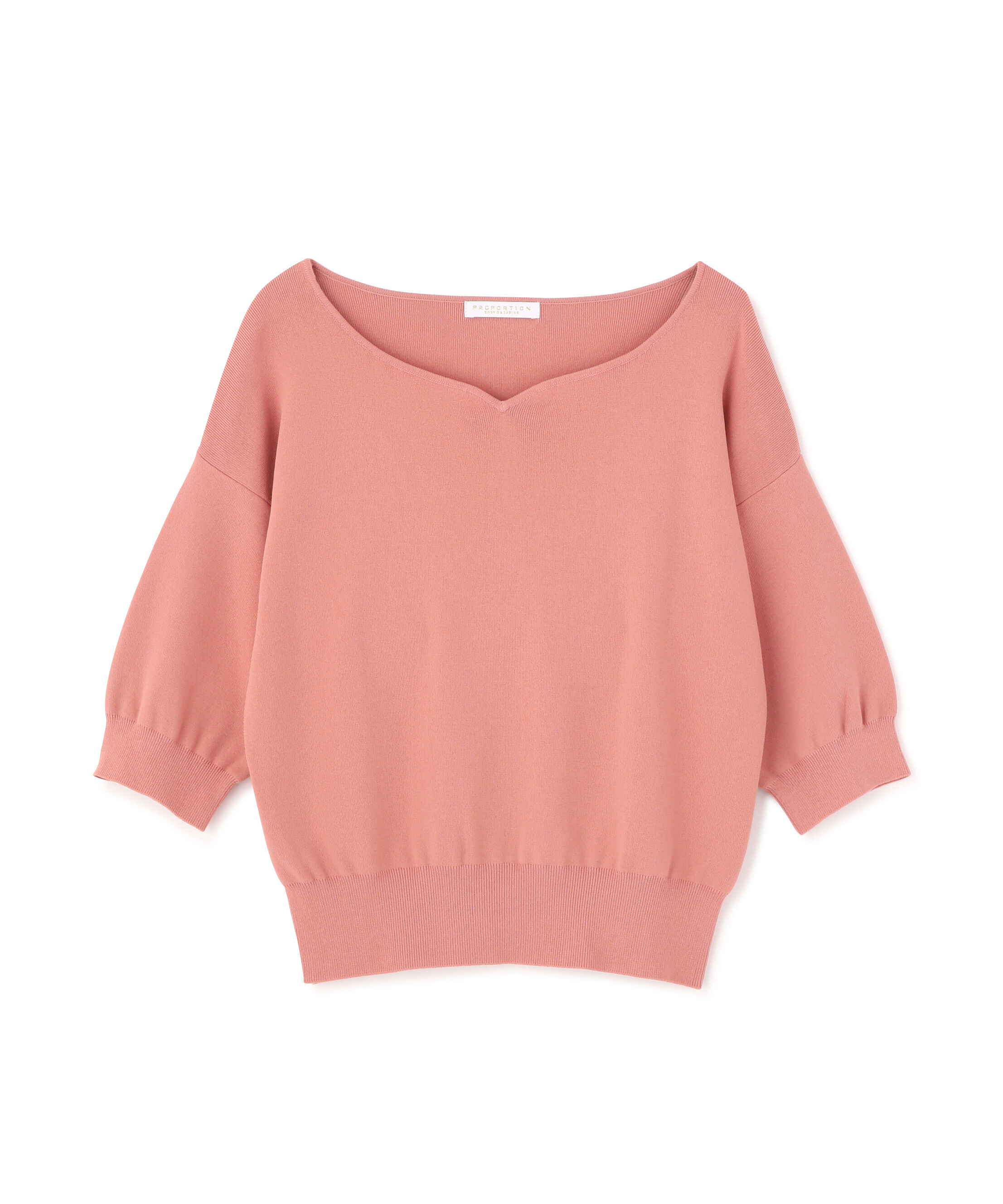 PROPORTION BODY DRESSING「5分袖ハートカットドルマンニット 26SS」|ニット・セーター|